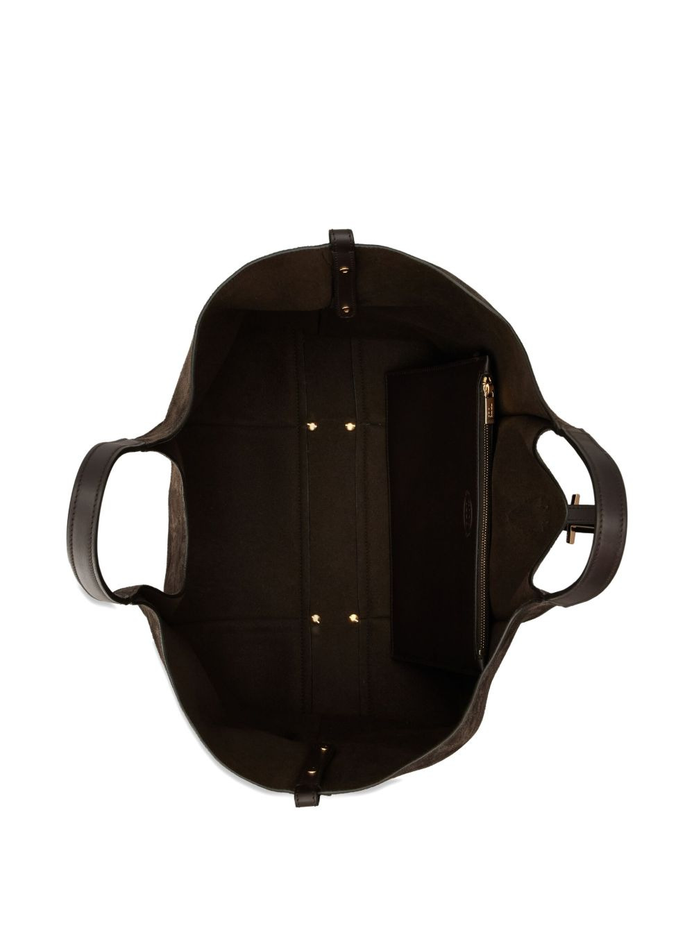 medium T-Bar suede shoulder bag - 5