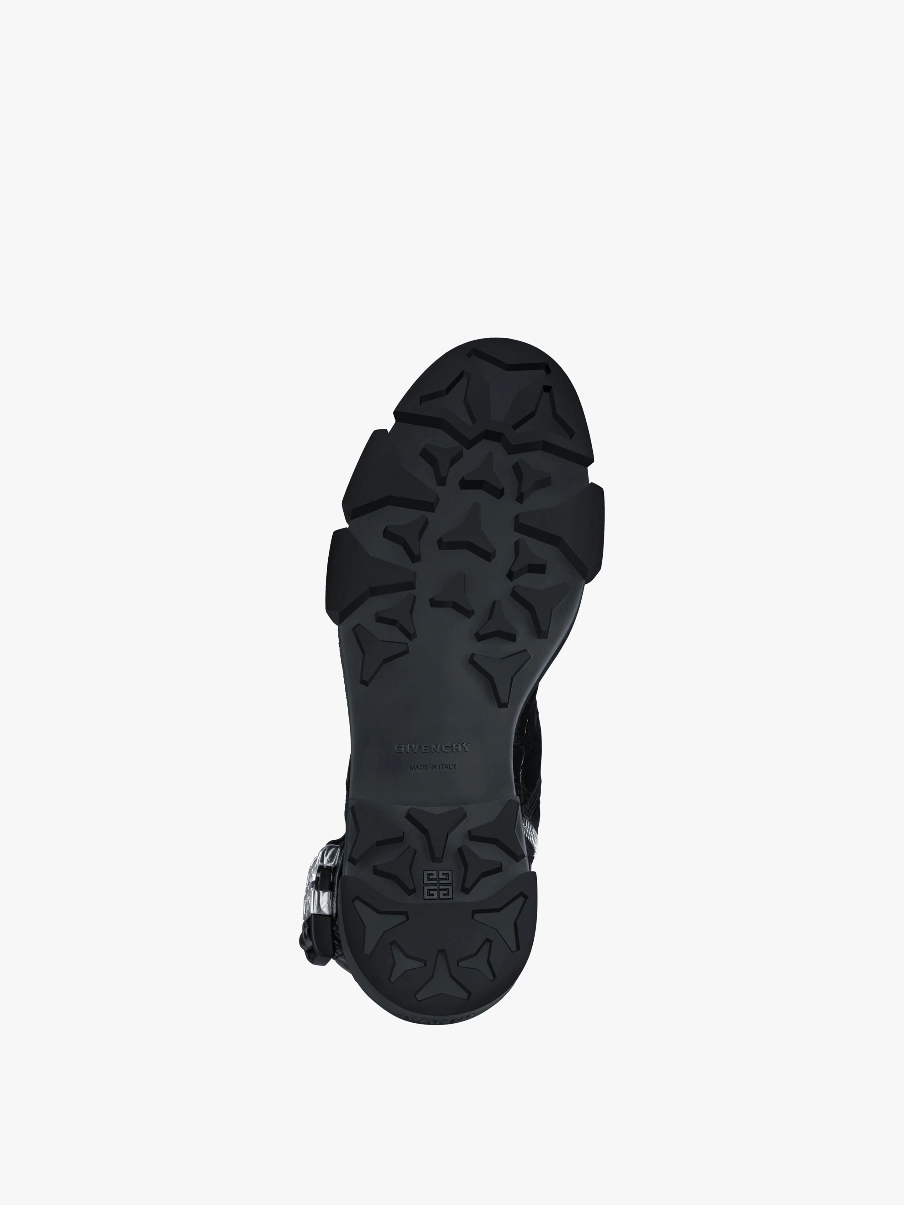 TERRA BOOTS IN CROCODILE EFFECT LEATHER WITH 4G BUCKLE - 4