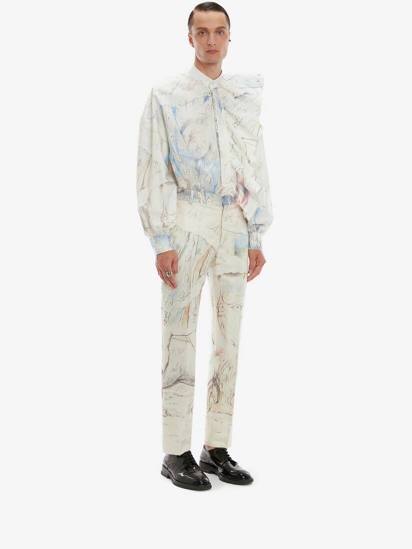 William Blake Dante Print Trousers in Multicolor - 3