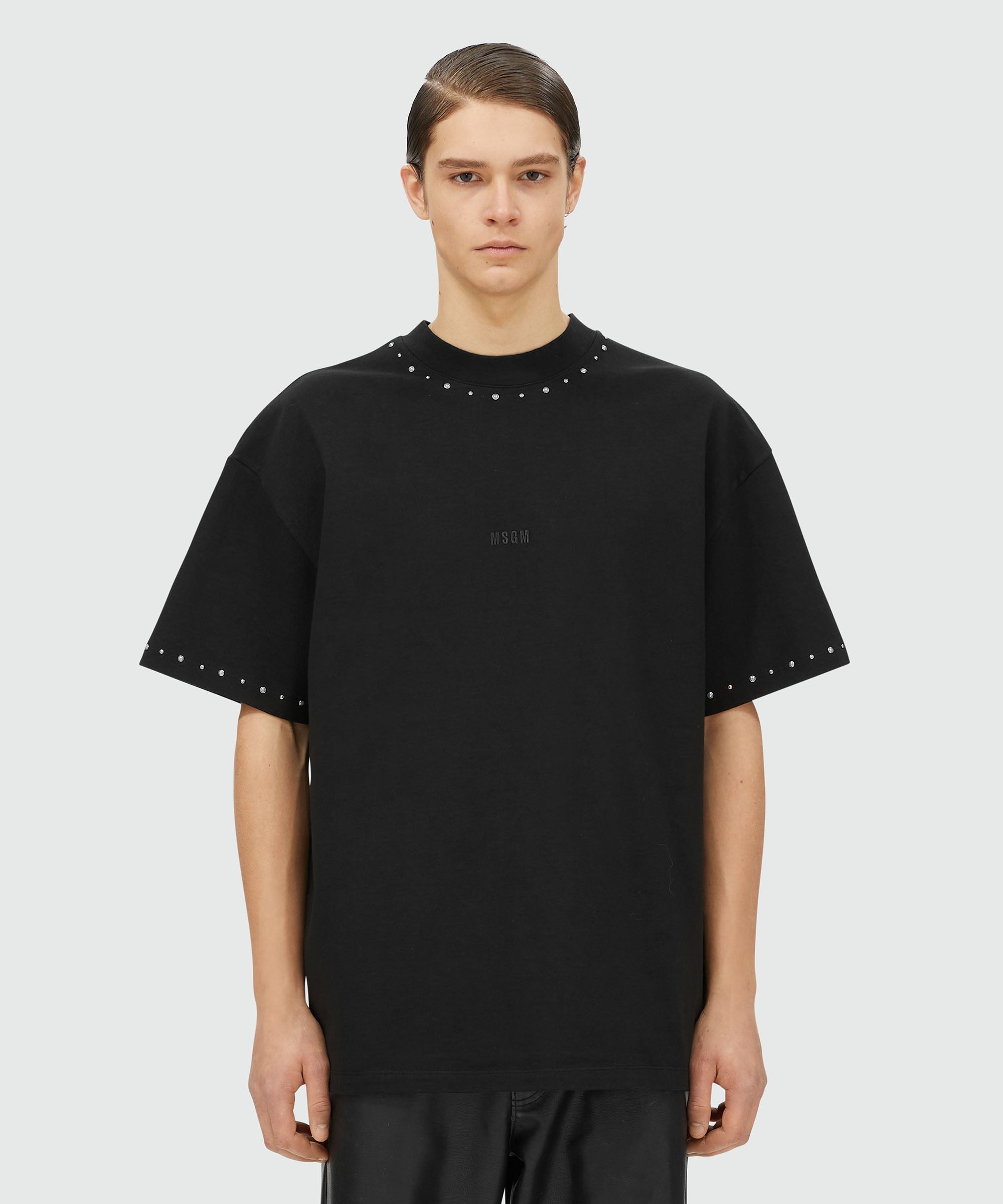 Jersey T-shirt with studs - 2