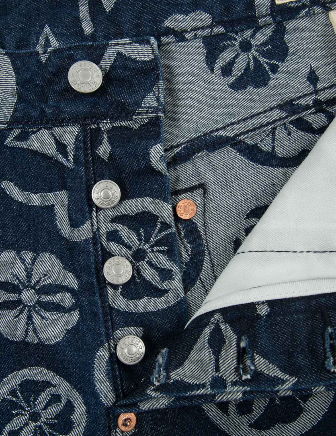 ALLOVER LOGO JACQUARD DENIM SHORTS - 8