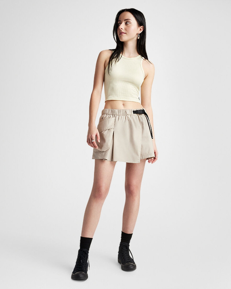 Converse Cropped Ribbed Knit Tank Top outlook