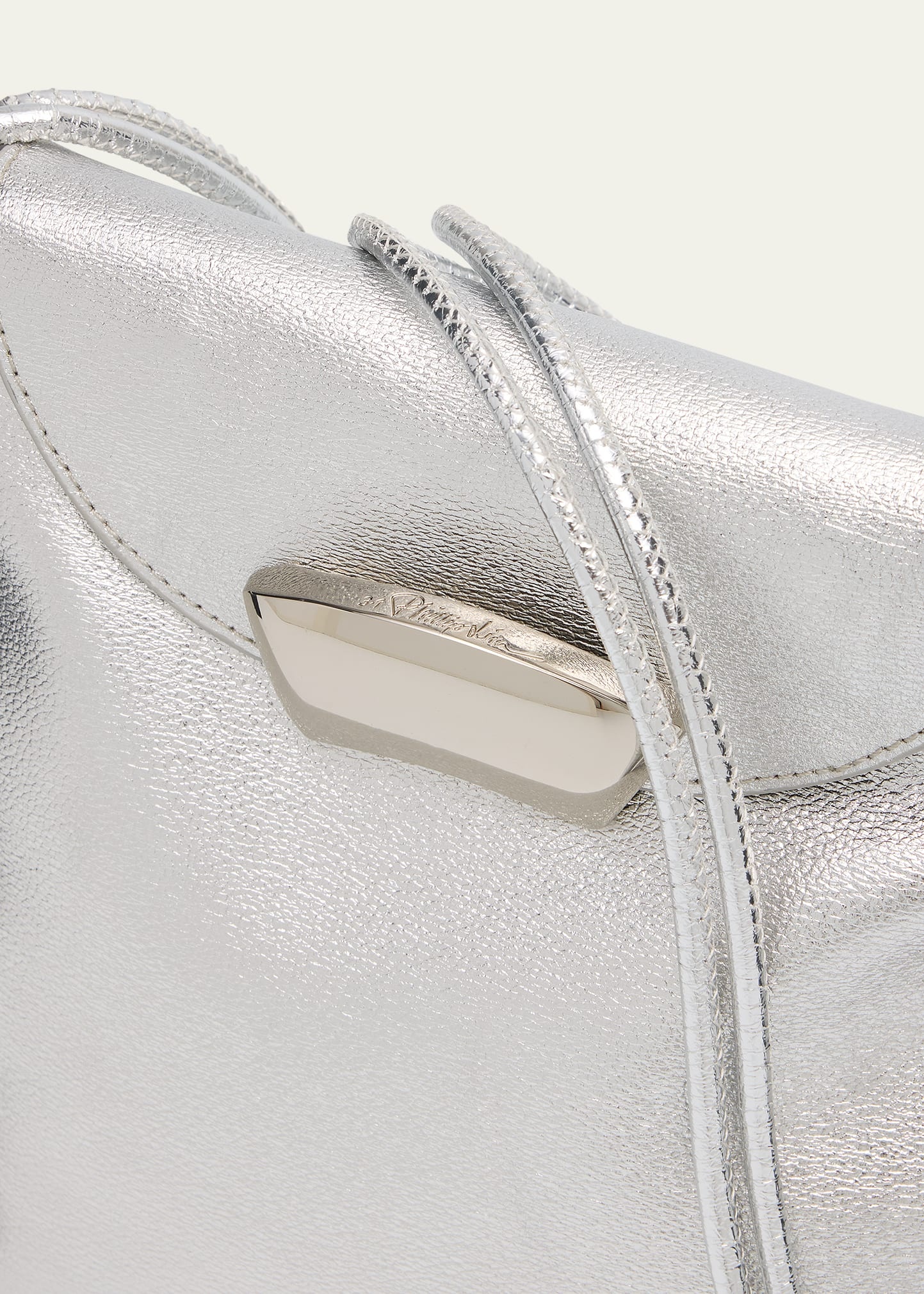 ID Petite Soft Metallic Leather Shoulder Bag - 5