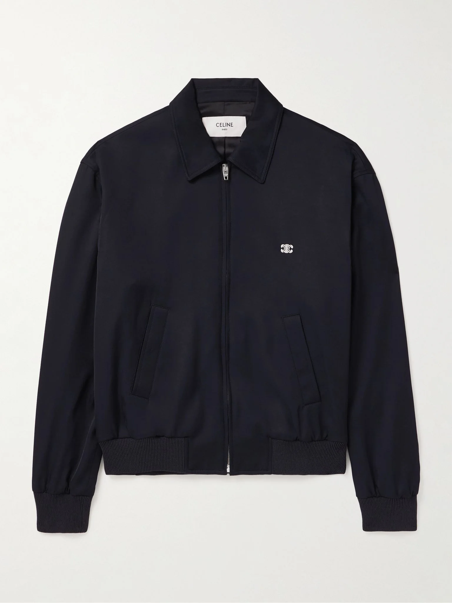 Logo-Embroidered Nylon-Twill Blouson Jacket Navy - 1
