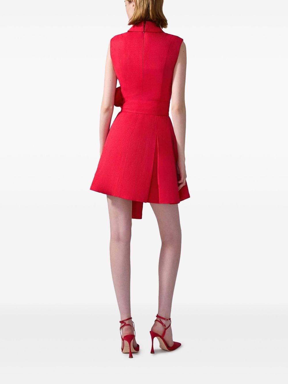 sleeveless pleated mini dress - 3