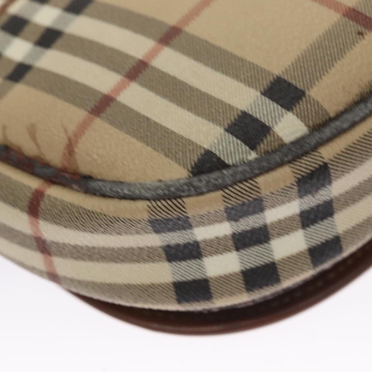 Burberry Nova Check Shoulder Bag Pvc Leather Beige - 13