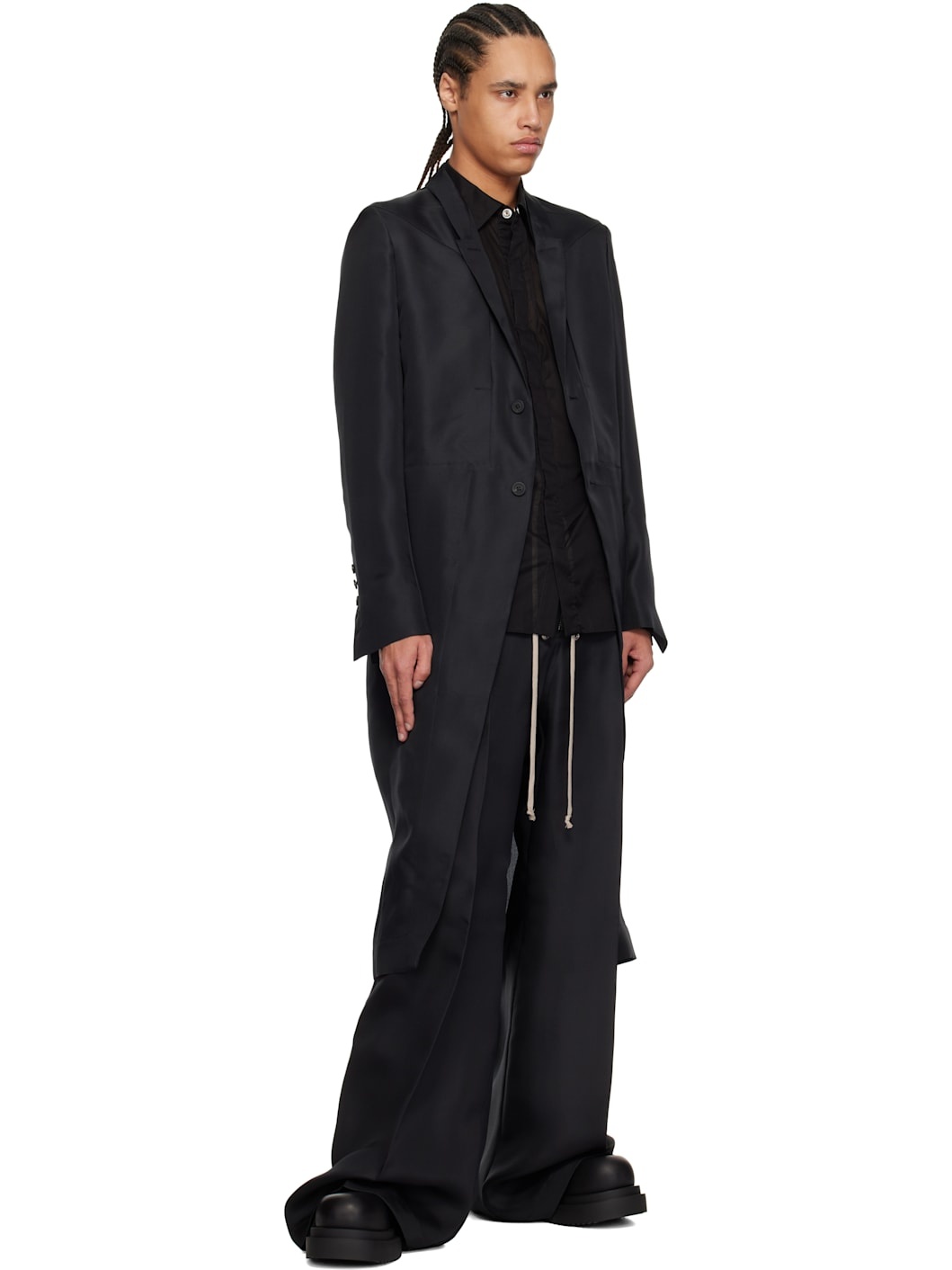 Black Hollywood Wide Bela Trousers - 4
