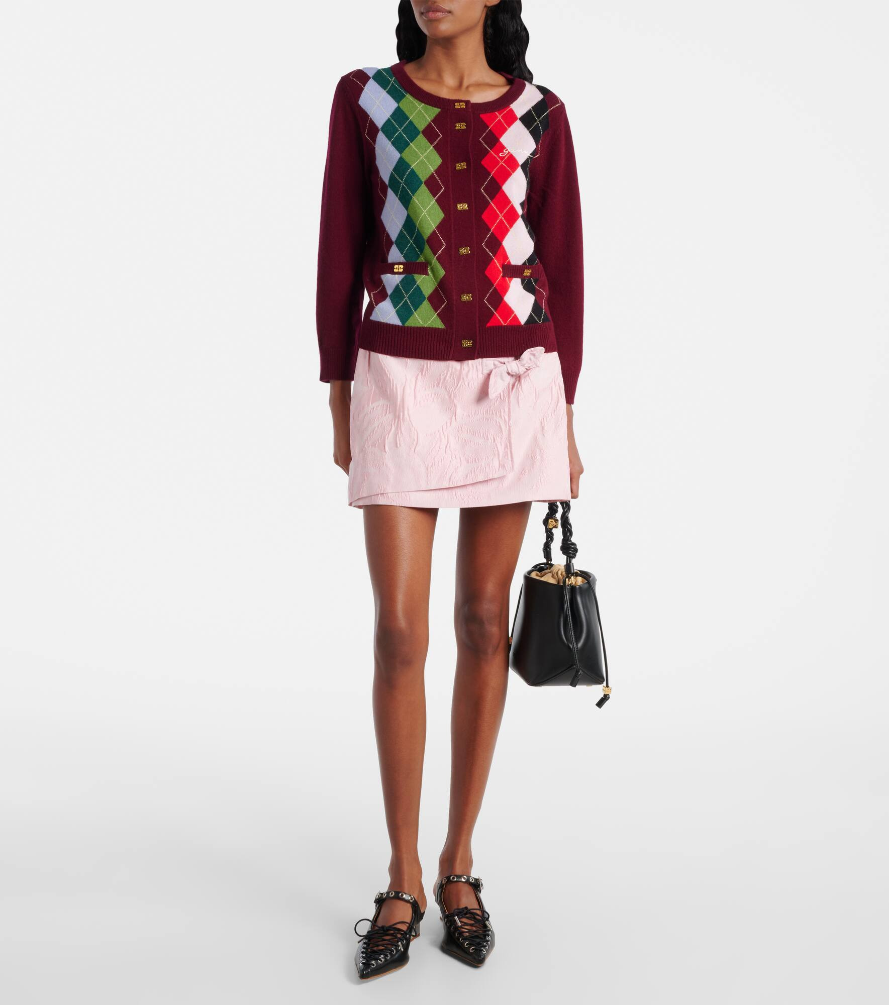 Argyle wool and cashmere cardigan - 2
