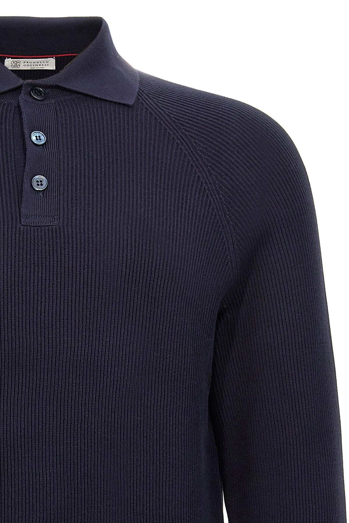Brunello Cucinelli Men Ribbed Polo Shirt - 4