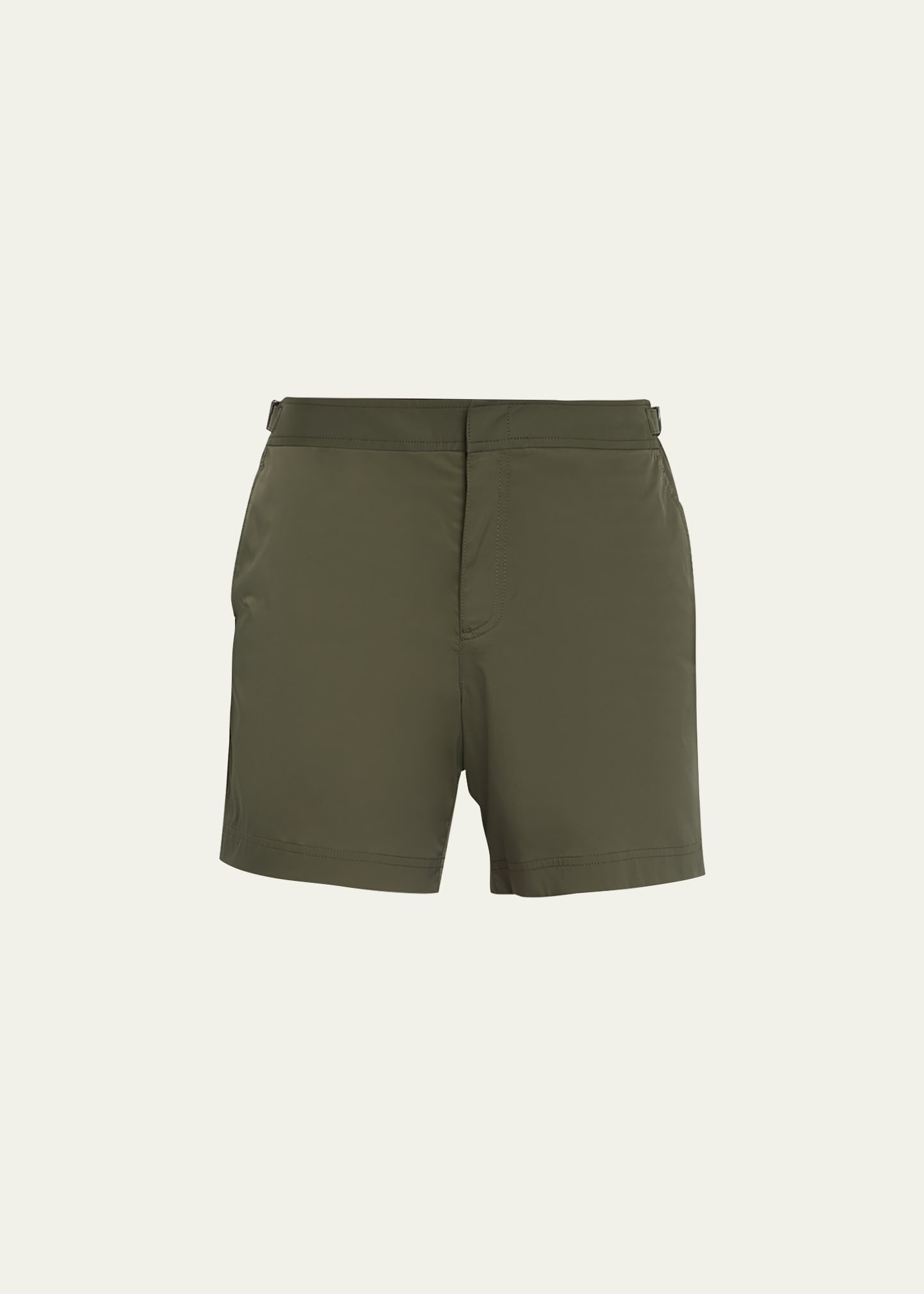 Men's Bulldog Piped Nylon Swim Shorts - 1