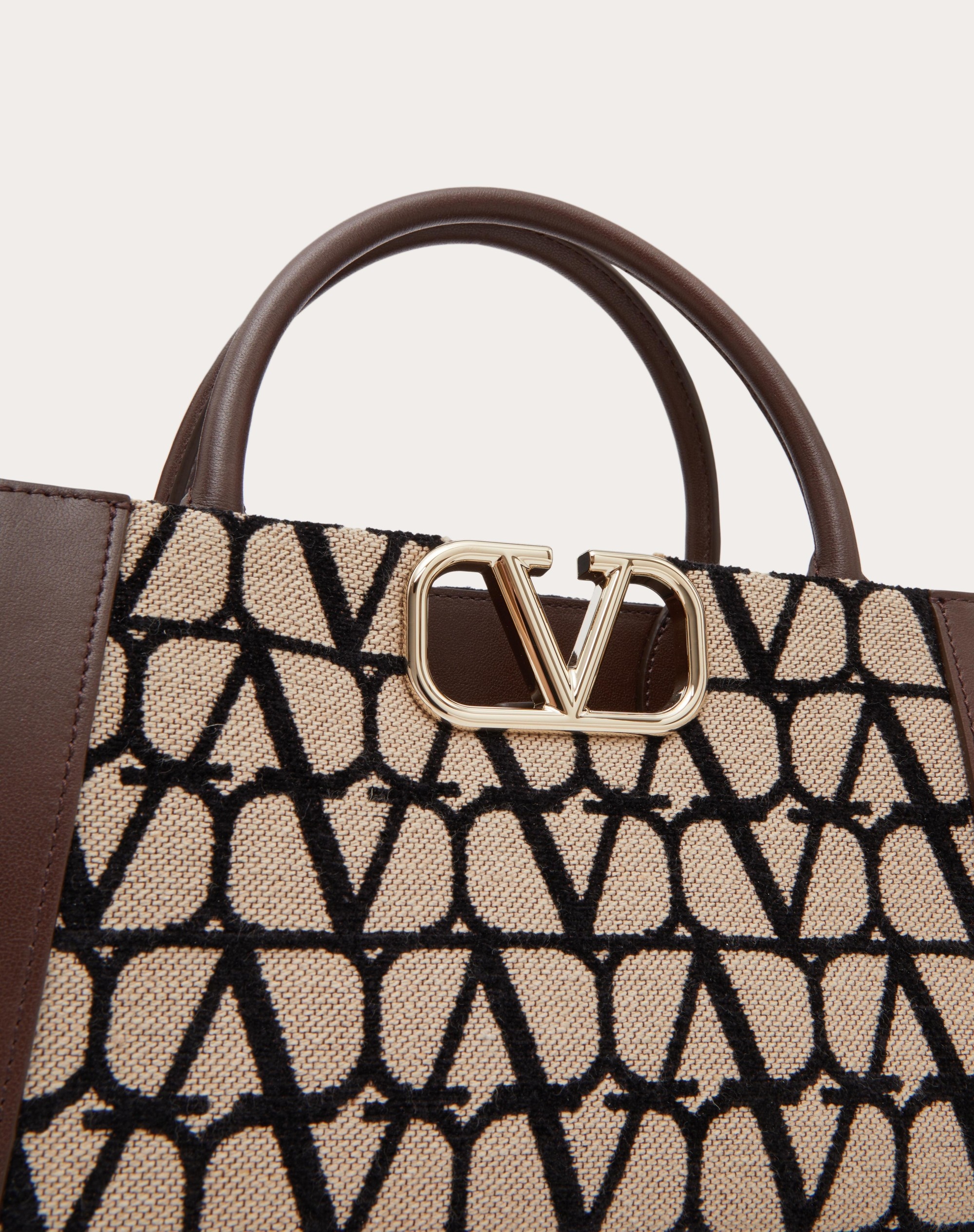 SMALL VLOGO SIGNATURE TOILE ICONOGRAPHE HANDBAG - 7