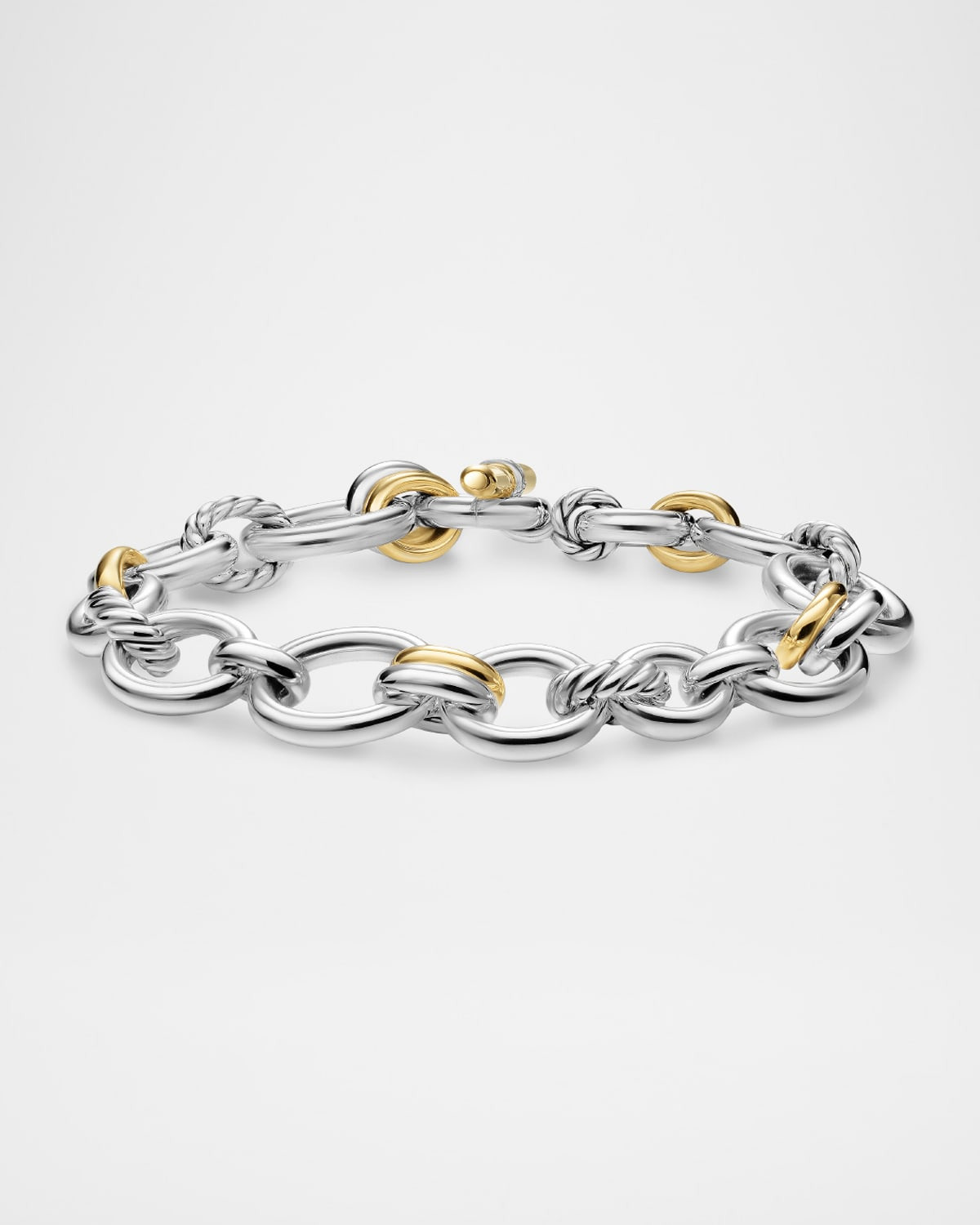 Mercer Chain Bracelet with Diamonds in Silver and 18K Gold - 6