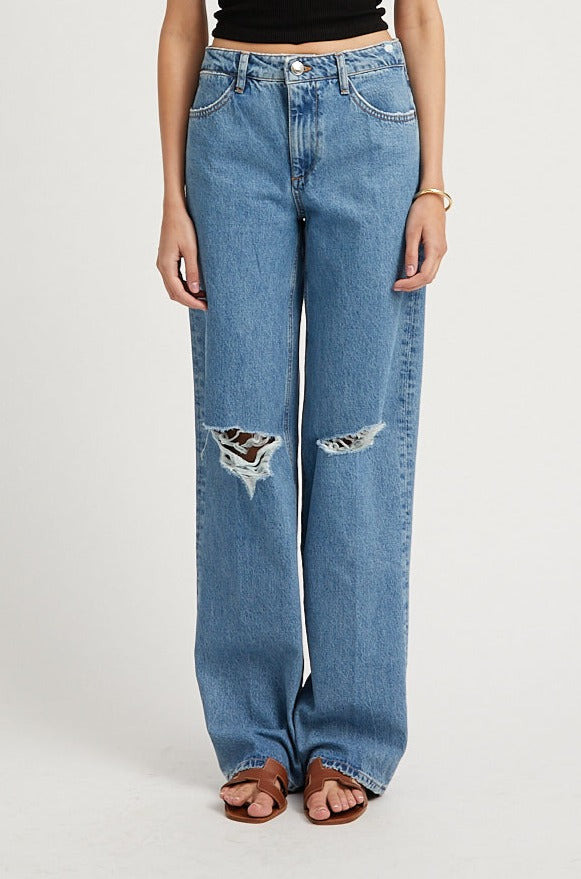 JOSEPHINE DISTRESSED BAGGY DENIM - 4