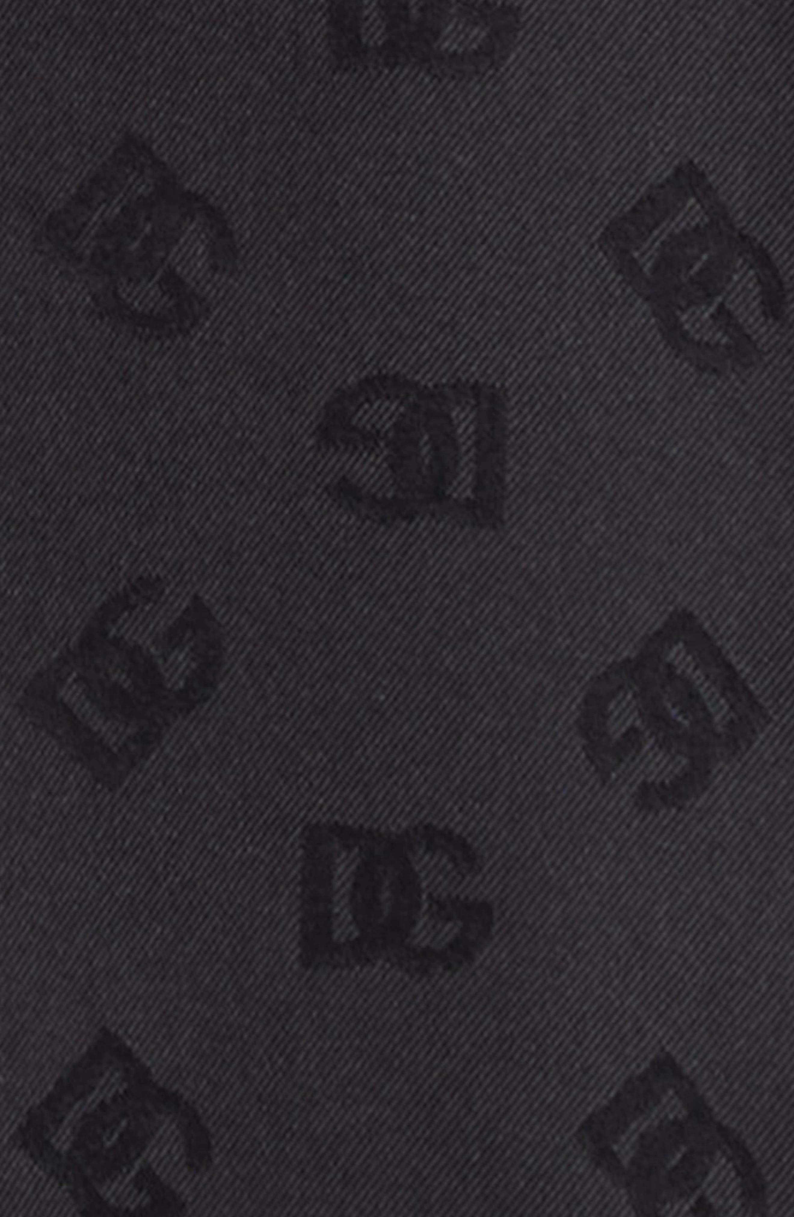 Dolce&Gabbana Logo Jacquard Bandana Print Silk Camp Shirt in Nero at Nordstrom - 7