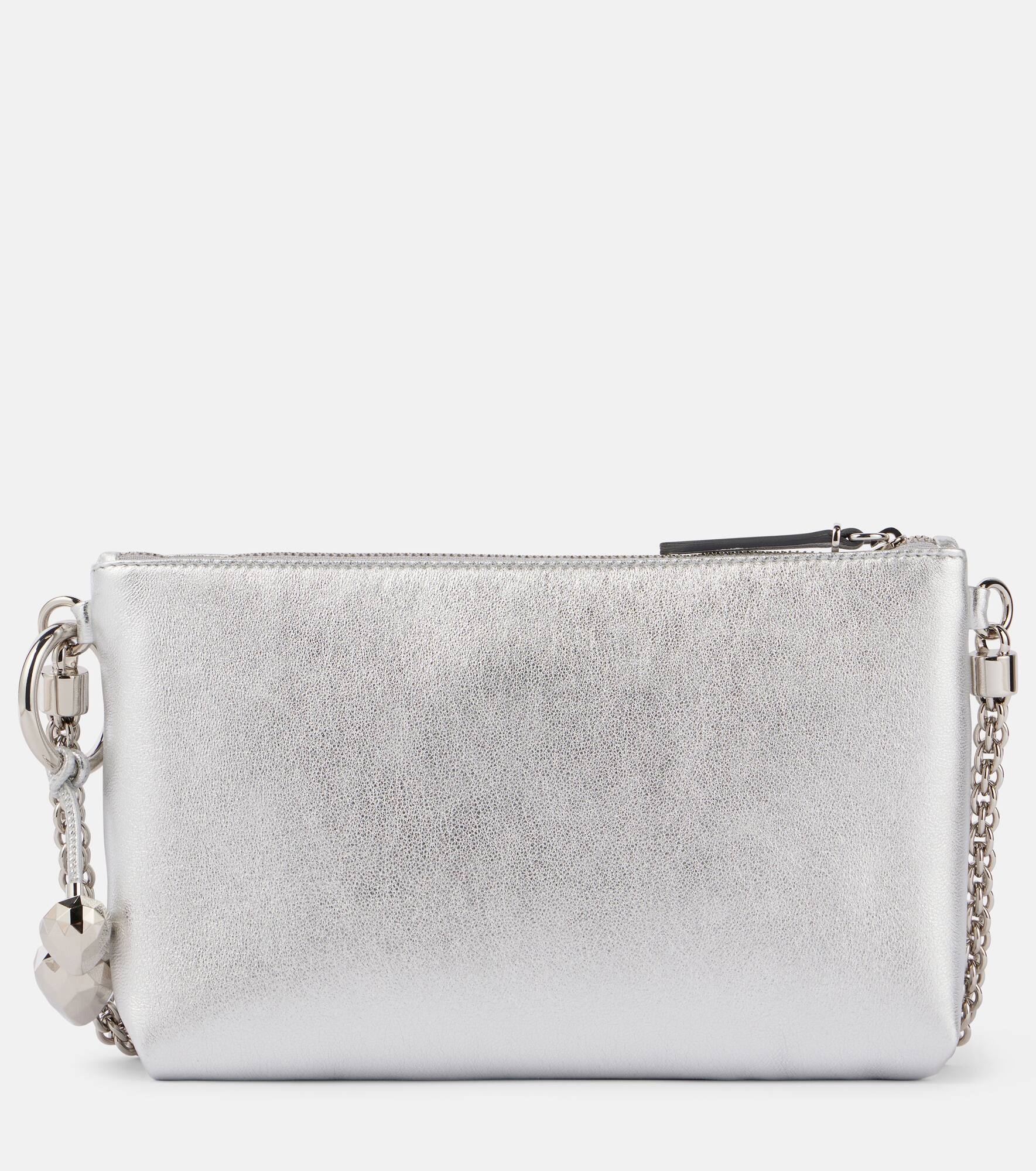 Callie Mini metallic leather clutch - 1