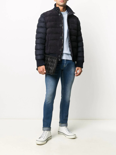 Herno feather-down wool bomber jacket outlook