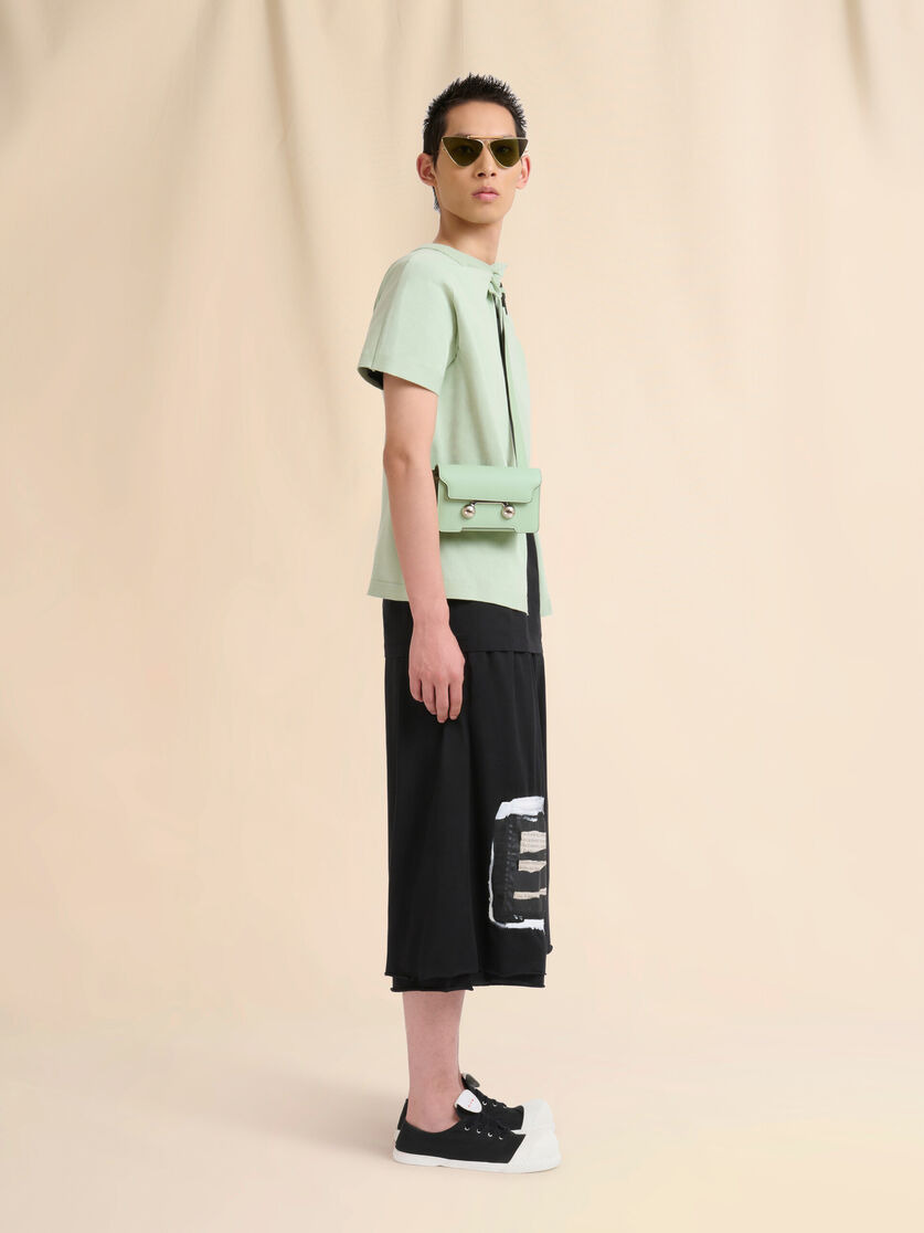 LIGHT GREEN LEATHER TRUNKAROO CROSSBODY BAG - 2