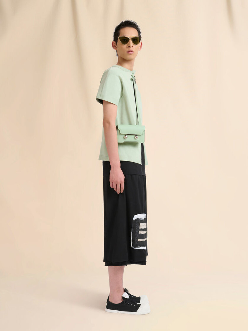 Marni LIGHT GREEN LEATHER TRUNKAROO CROSSBODY BAG outlook