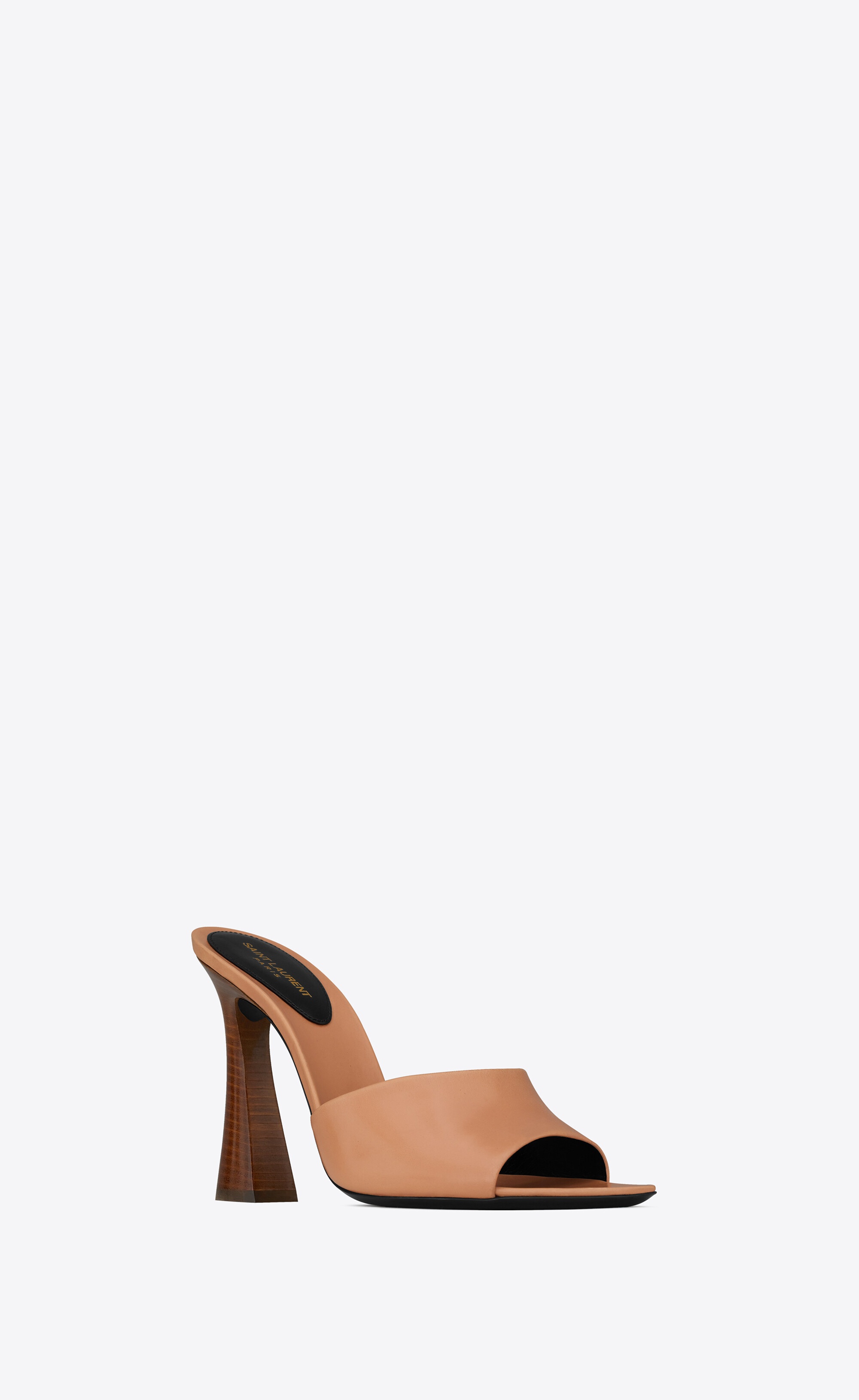 suite mules in shiny leather - 3