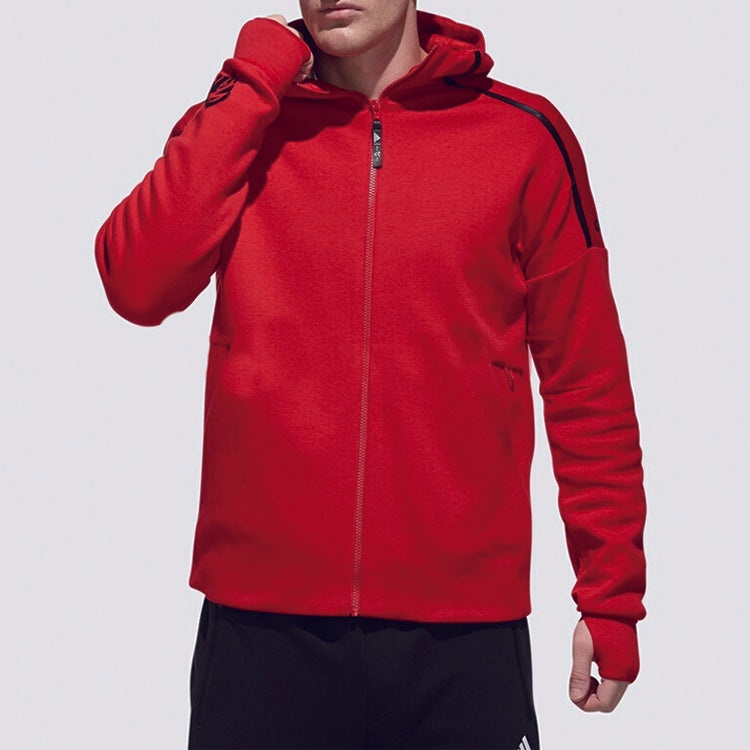 Men's adidas Sports Knit Red Jacket EA2105 - 3