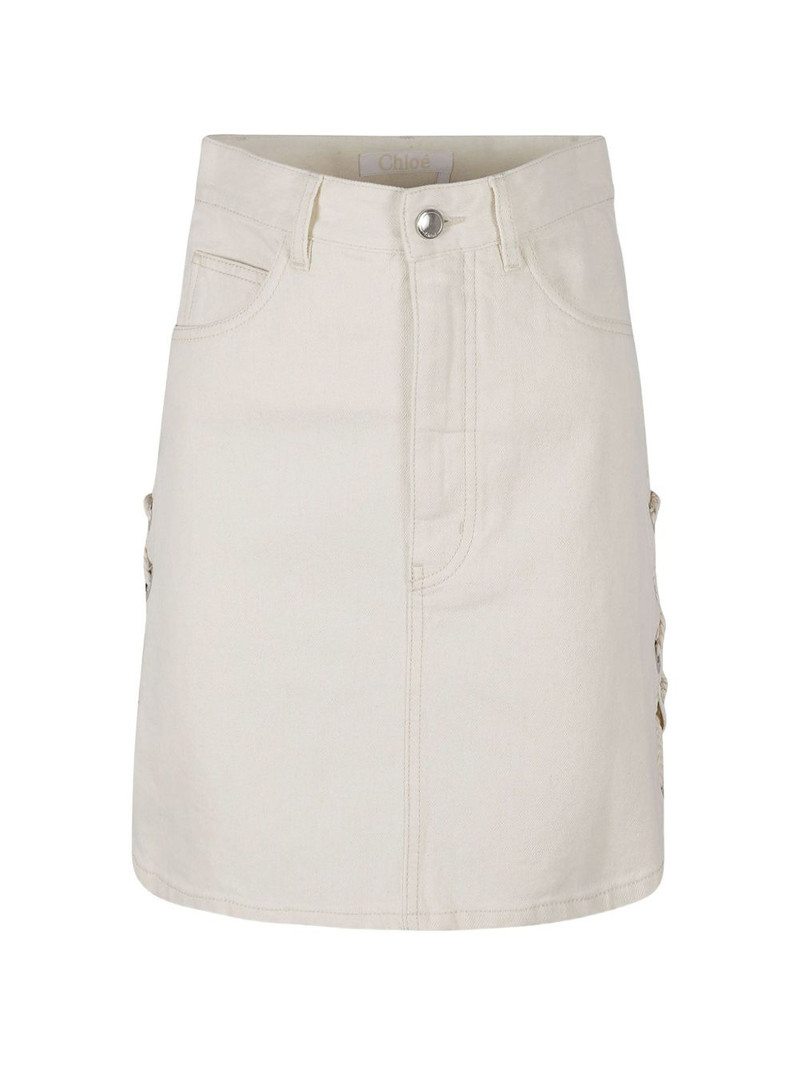 lace-detail mini skirt 1