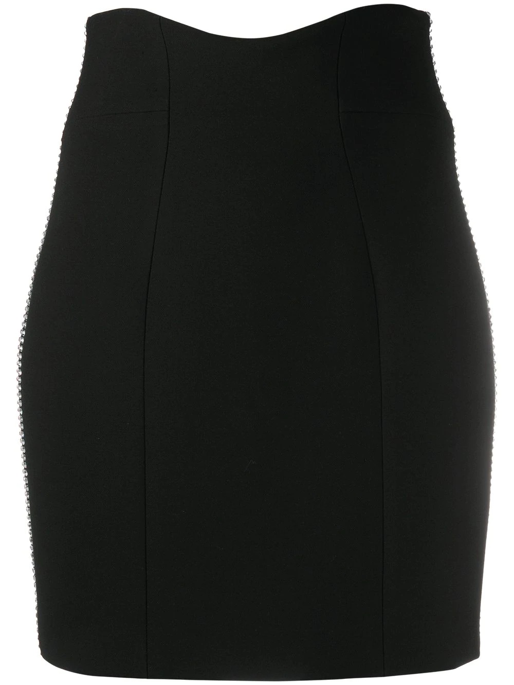 crystal-stripe trim pencil skirt - 1