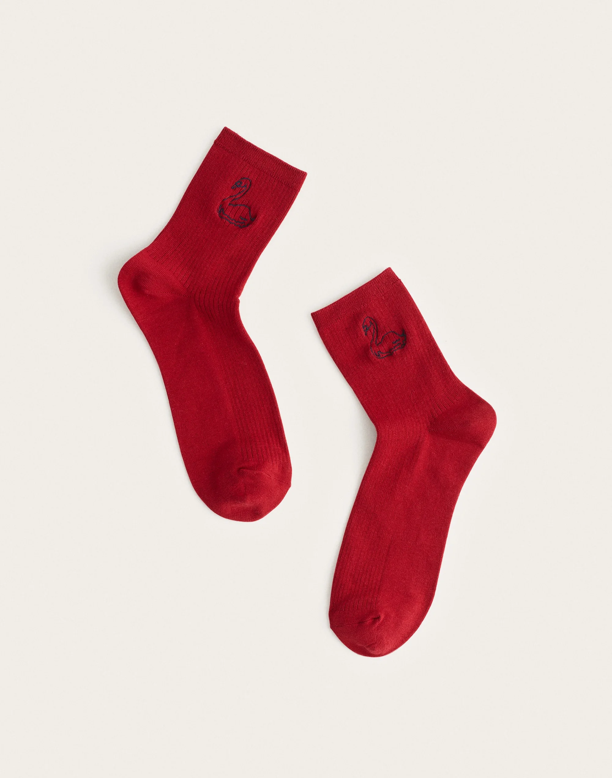 Embroidered Ankle Socks - 1