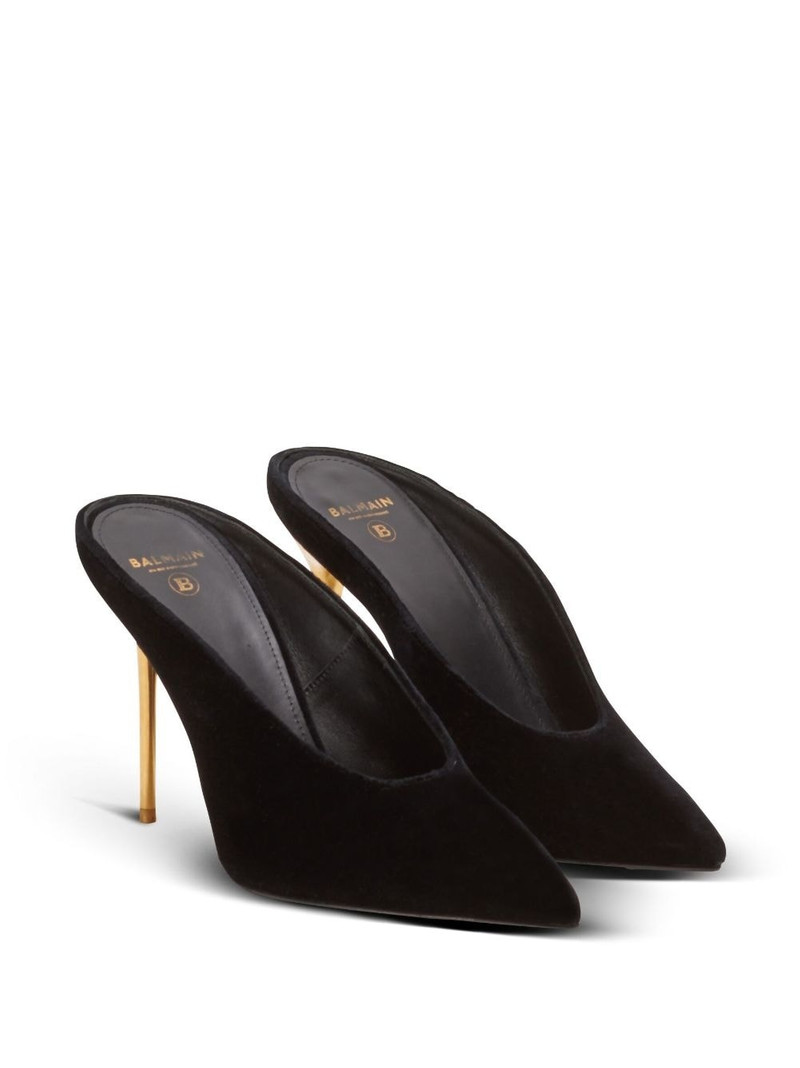 Balmain Ruby velvet mules outlook