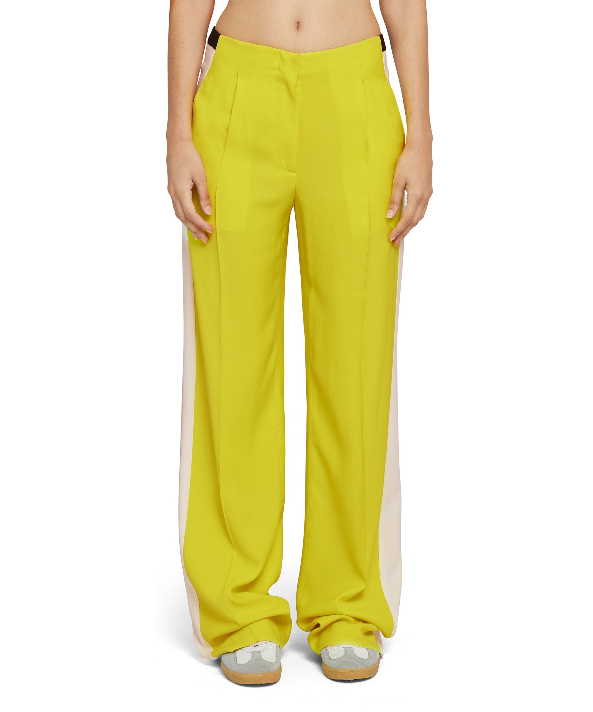 Tailored viscose full-length pants with contrasting side band - 5