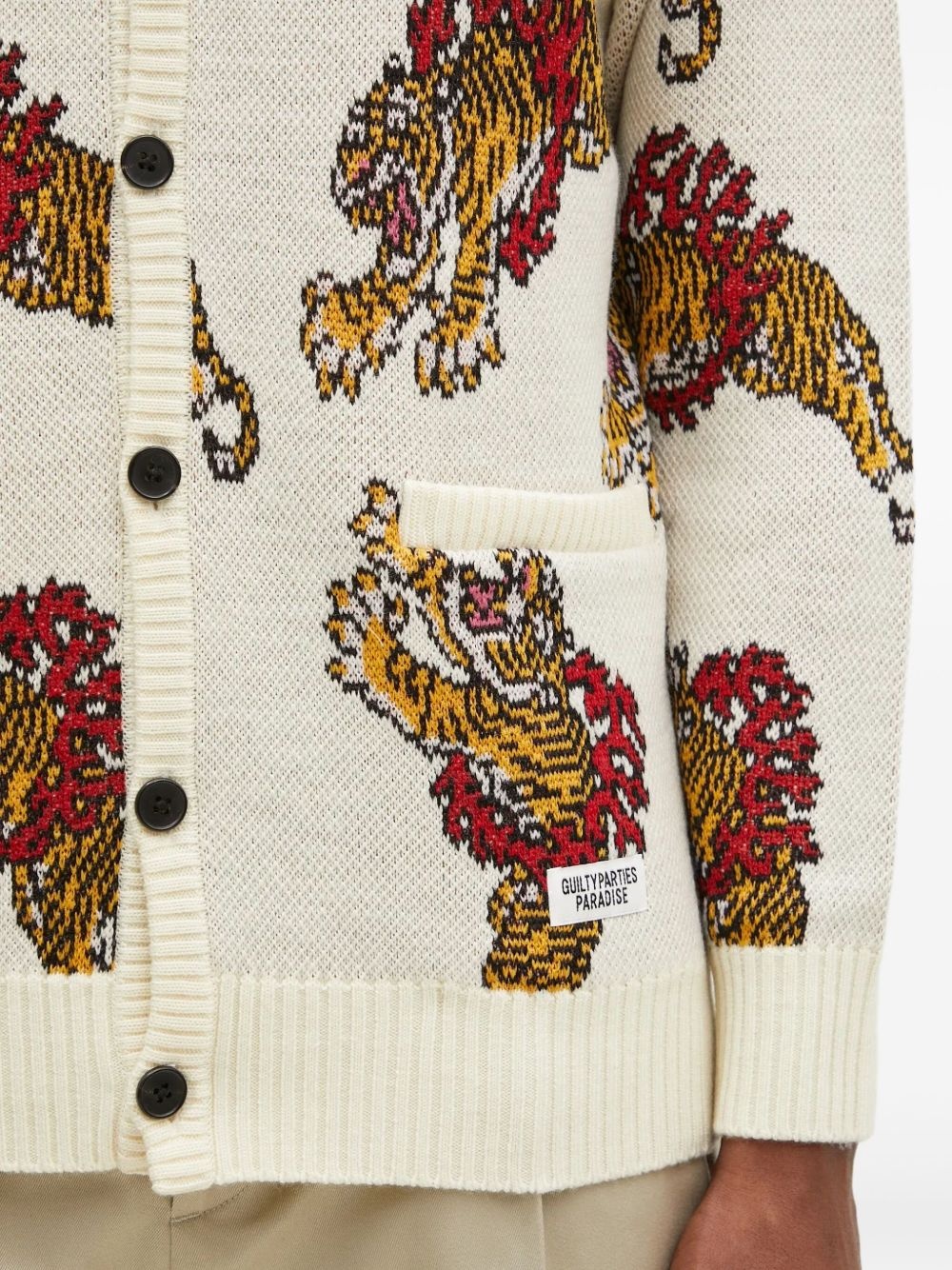 x Tim Lehi tiger-patterned cardigan - 5