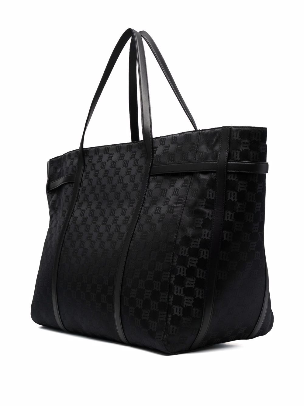 jacquard-monogram tote bag - 3