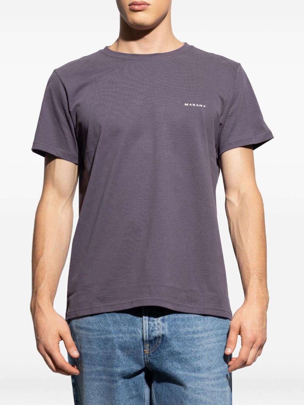 logo-embroidered cotton t-shirt - 3