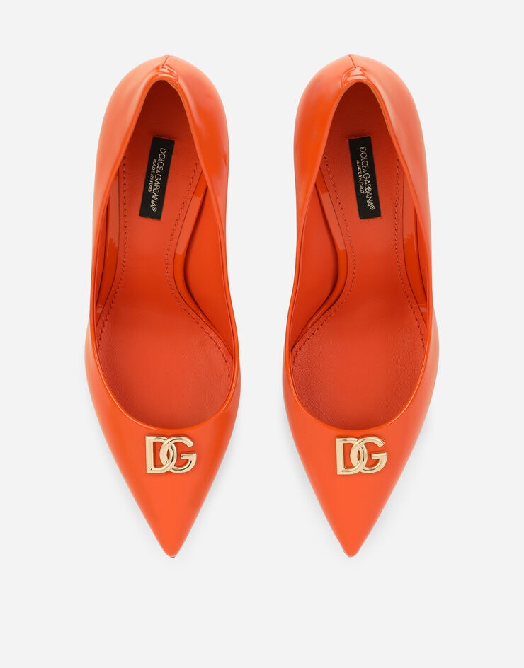Patent leather pumps with DG logo - 4