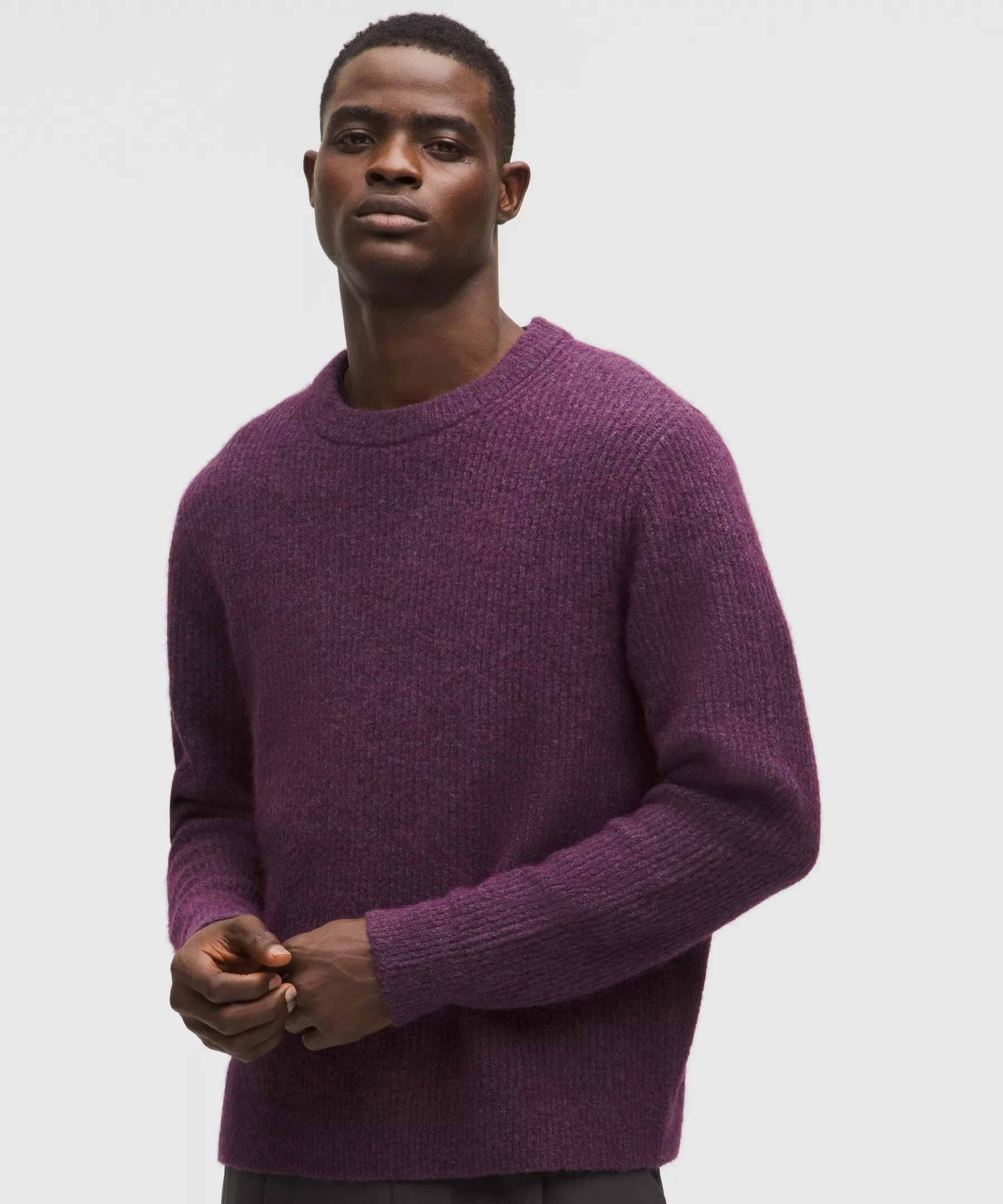 Wool-Blend Ribbed Sweater - 1