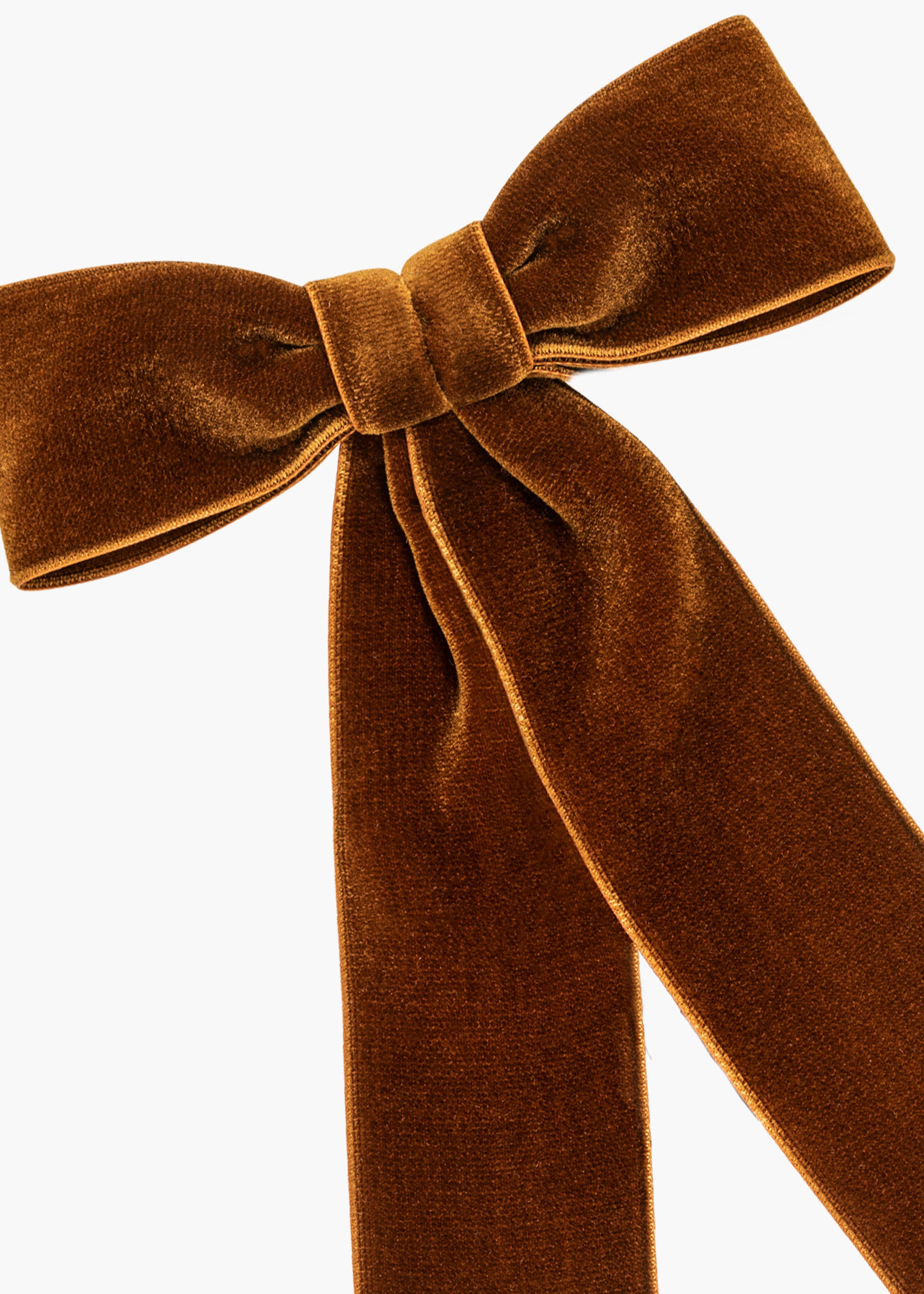 Wide Velvet Bow Barrette - 5