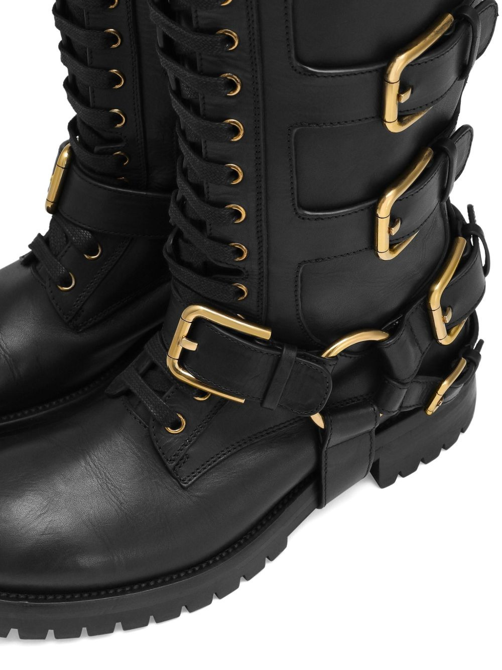 buckle-embellished knee-high boots - 4