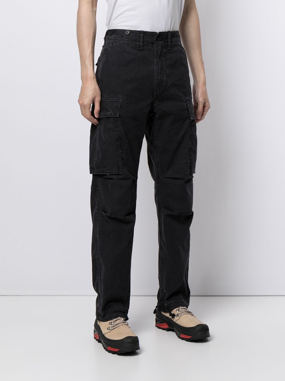 straight-leg cargo trousers - 3