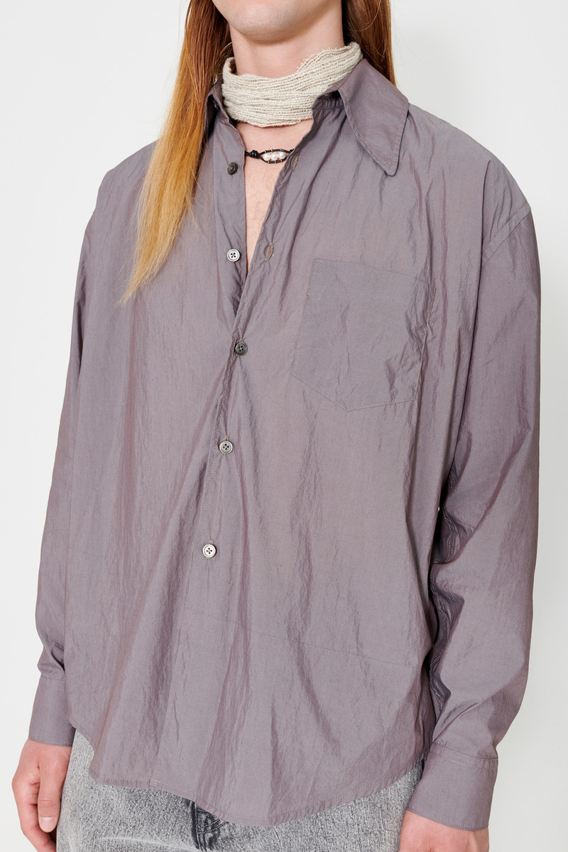 Our Legacy Coco 70s Shirt in Antique Lavender Poplin outlook