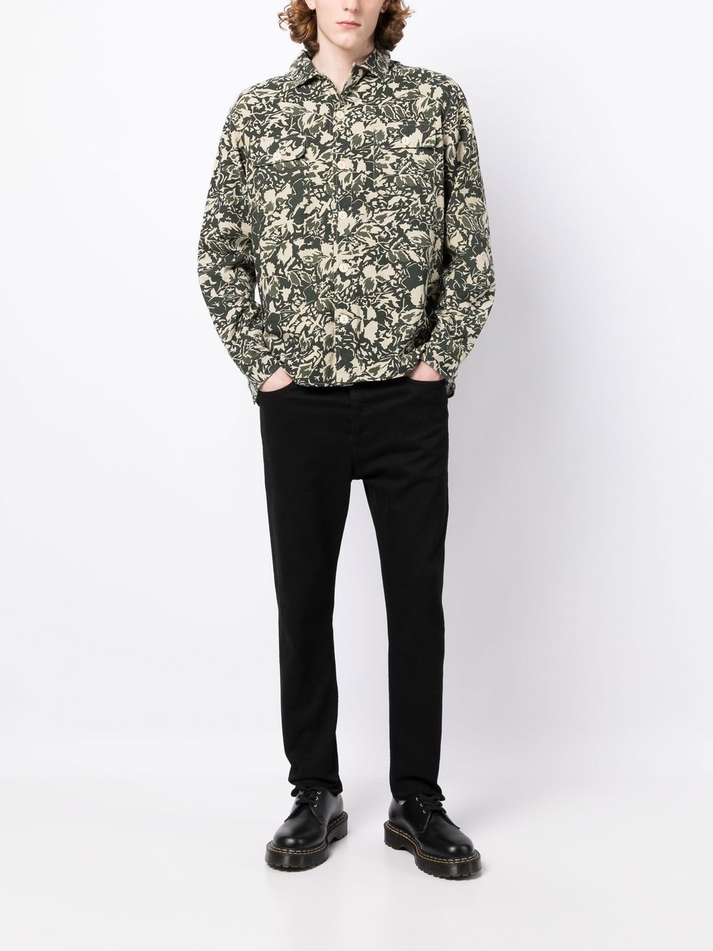 graphic-print long-sleeve shirt - 2