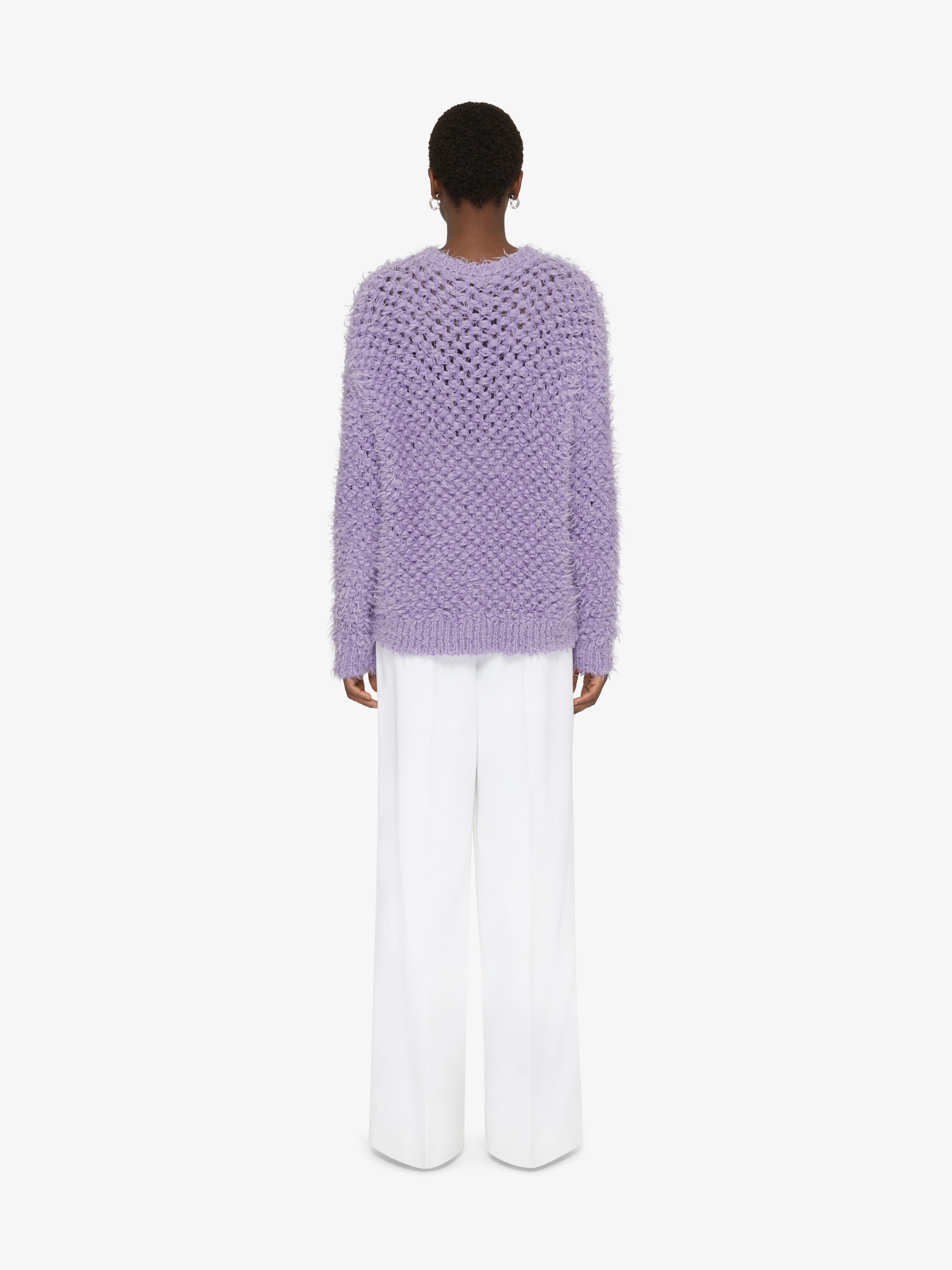 4G OPENWORK SWEATER IN WOOL AND MOHAIR - 4