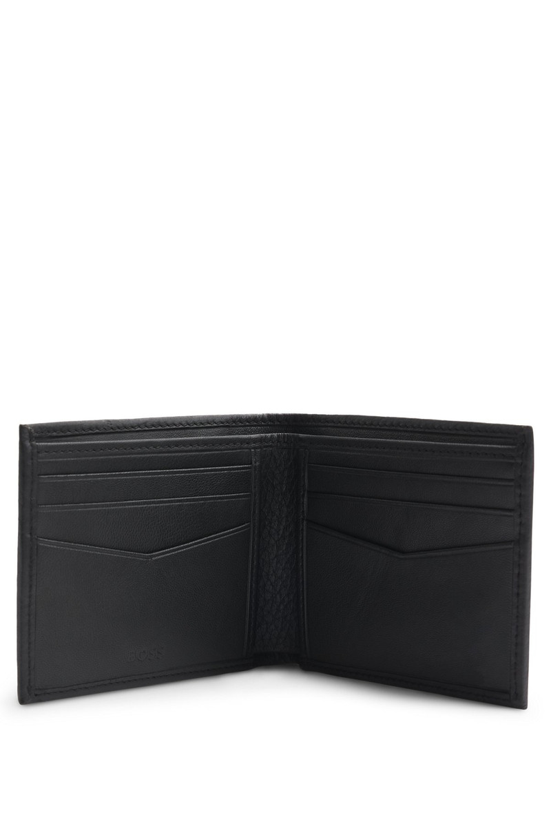 BOSS ITALIAN-LEATHER CARD HOLDER WITH LOGO LETTERING outlook
