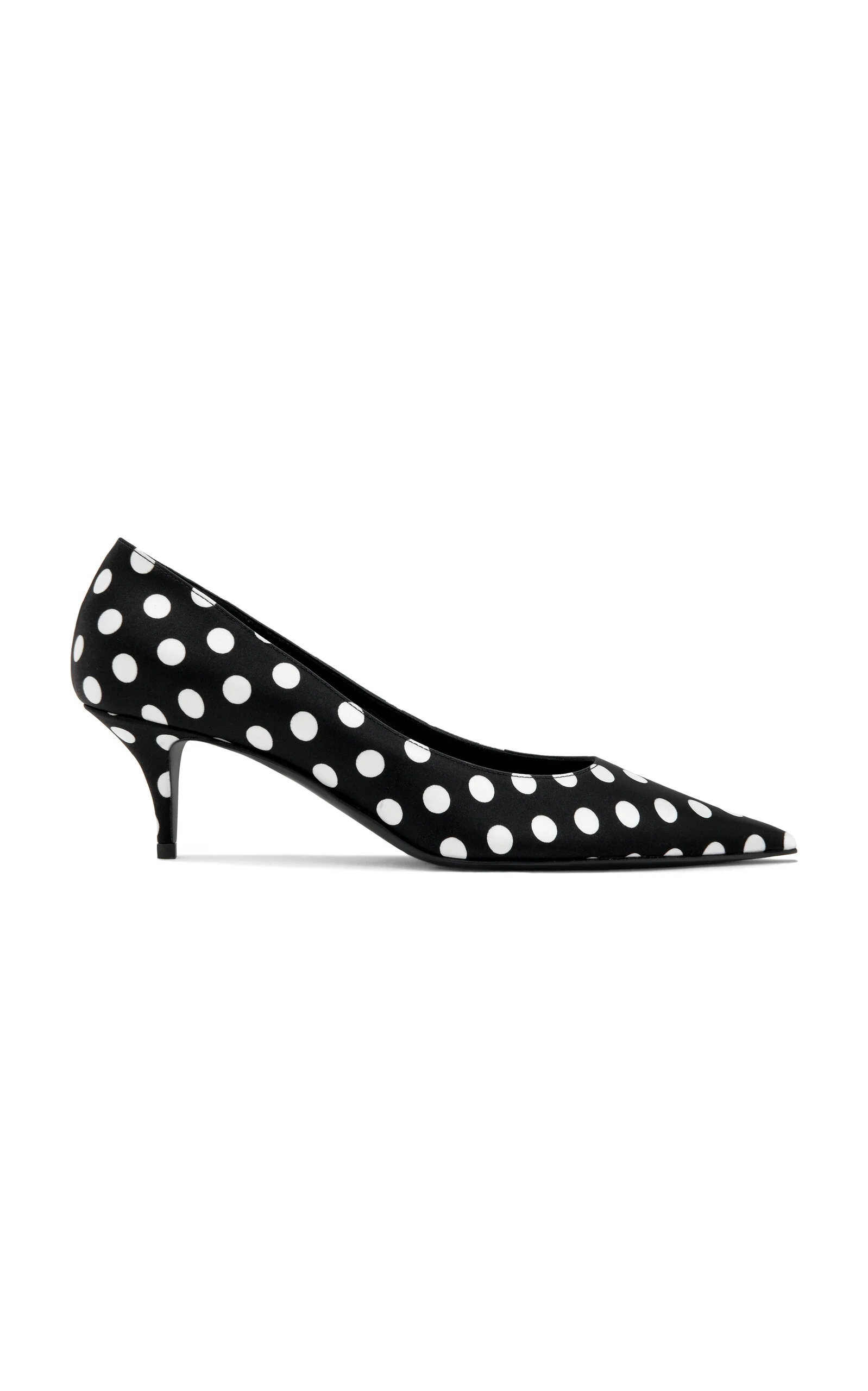 Barbara Polka-Dot Satin Pumps black/white - 1