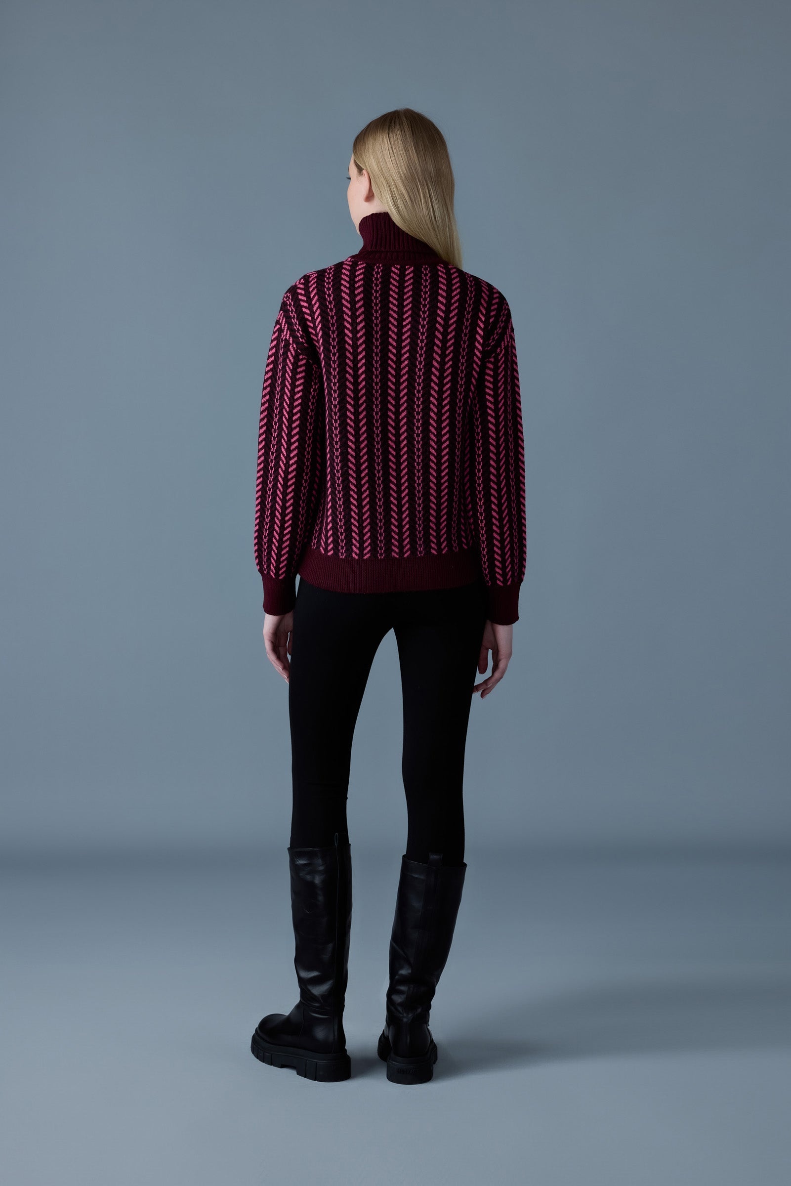 ASTOR-WMCK Jacquard chain-knit wool sweater - 4