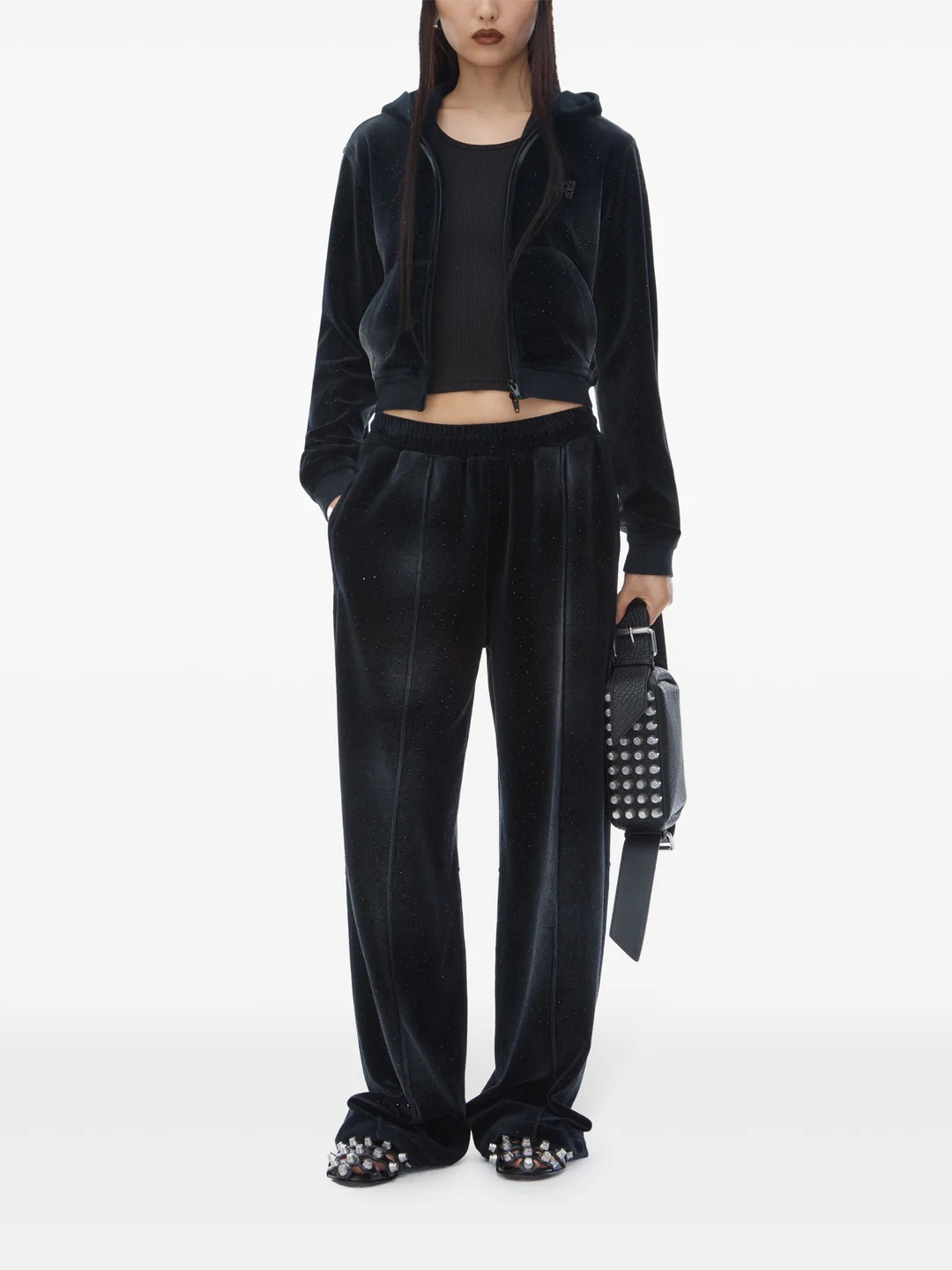 alexanderwang.t Sweatpant With Clear Bead Hotfix In Crushed