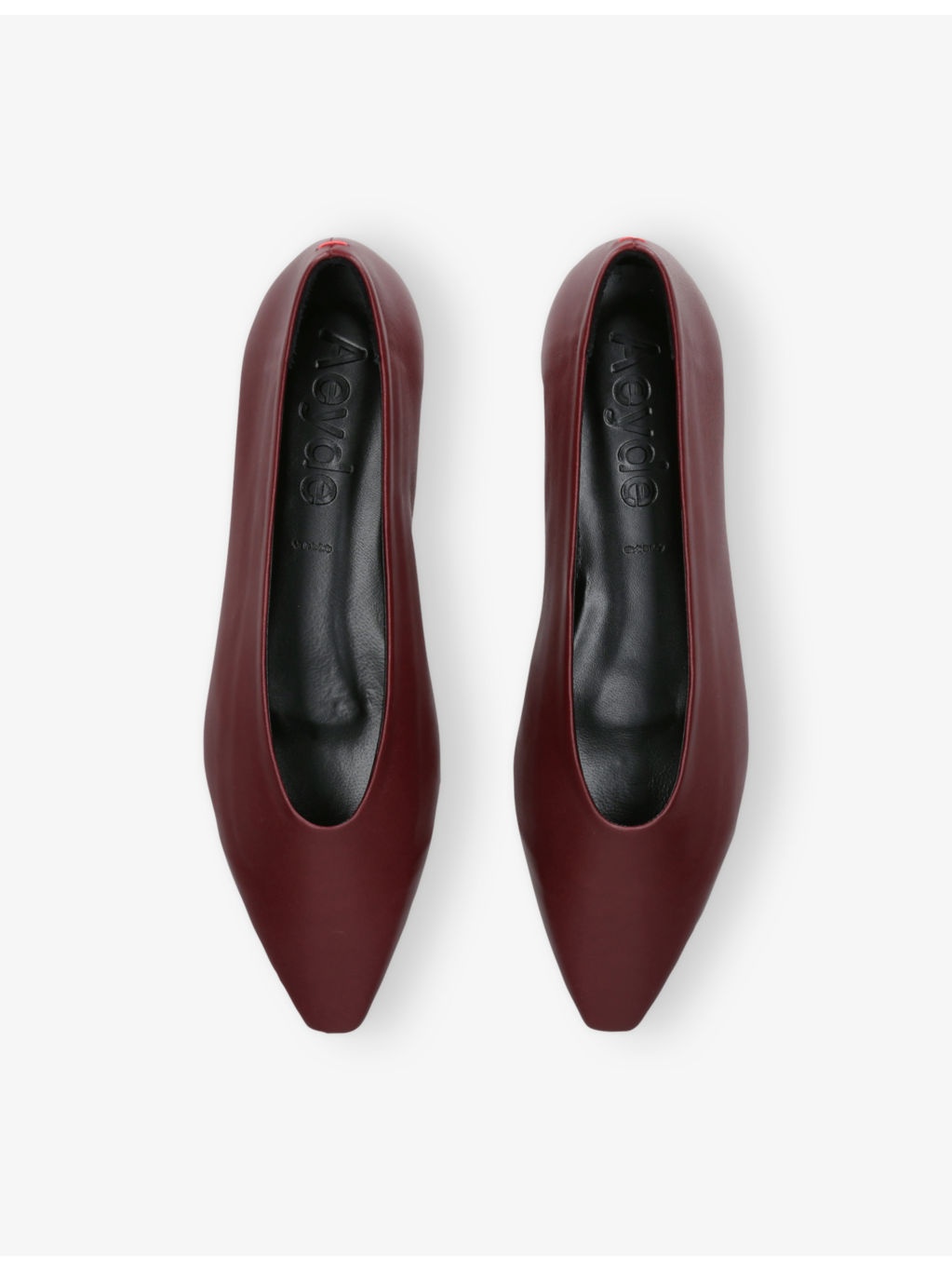 Betty Pointed-Toe Leather Ballet Flats - 2