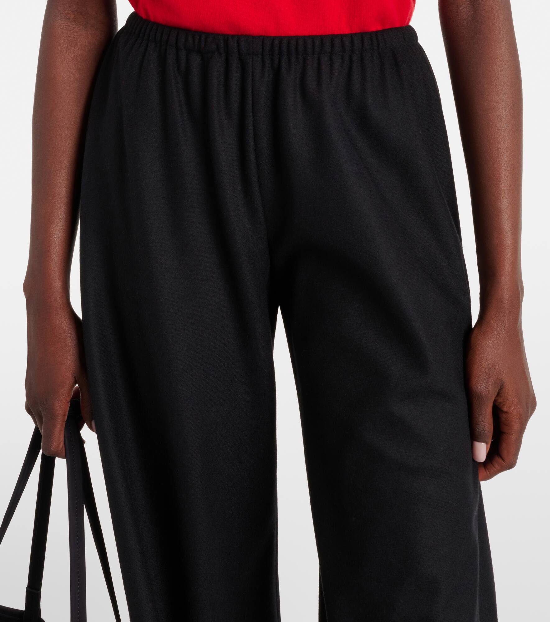 Gala wool and cashmere wide-leg pants - 4