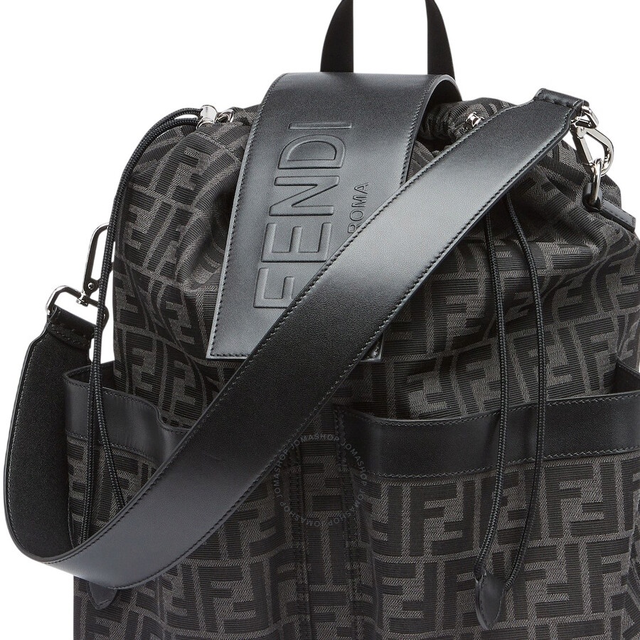 Fendi Embossed Leather Backpack - 4