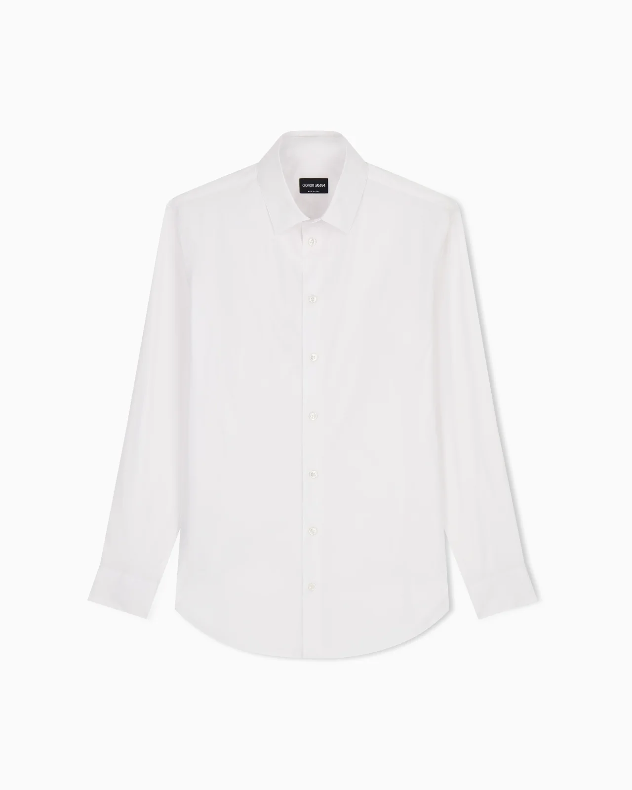 Stretch fabric shirt with collar stays - 1
