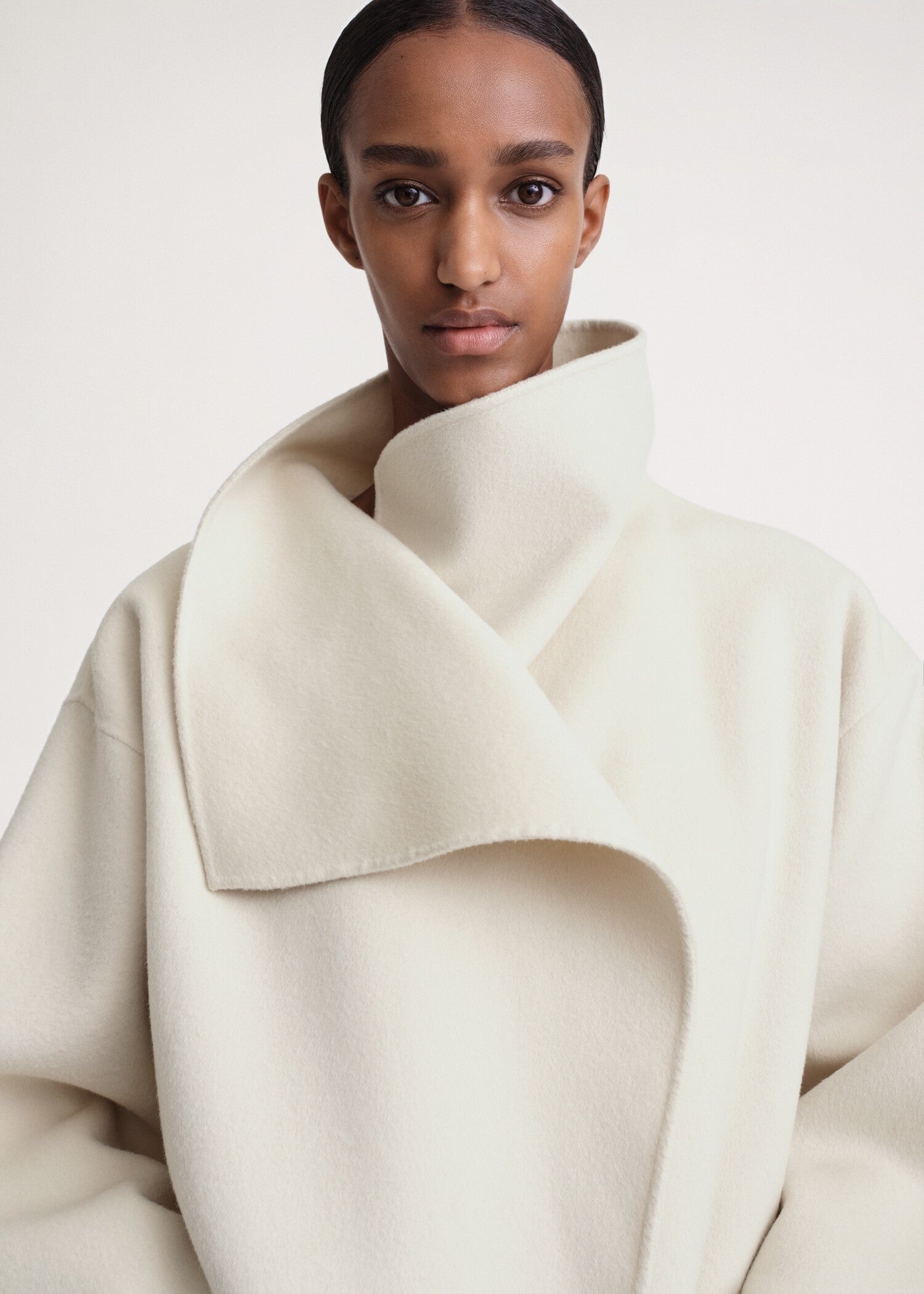 Signature wool cashmere coat macadamia - 5