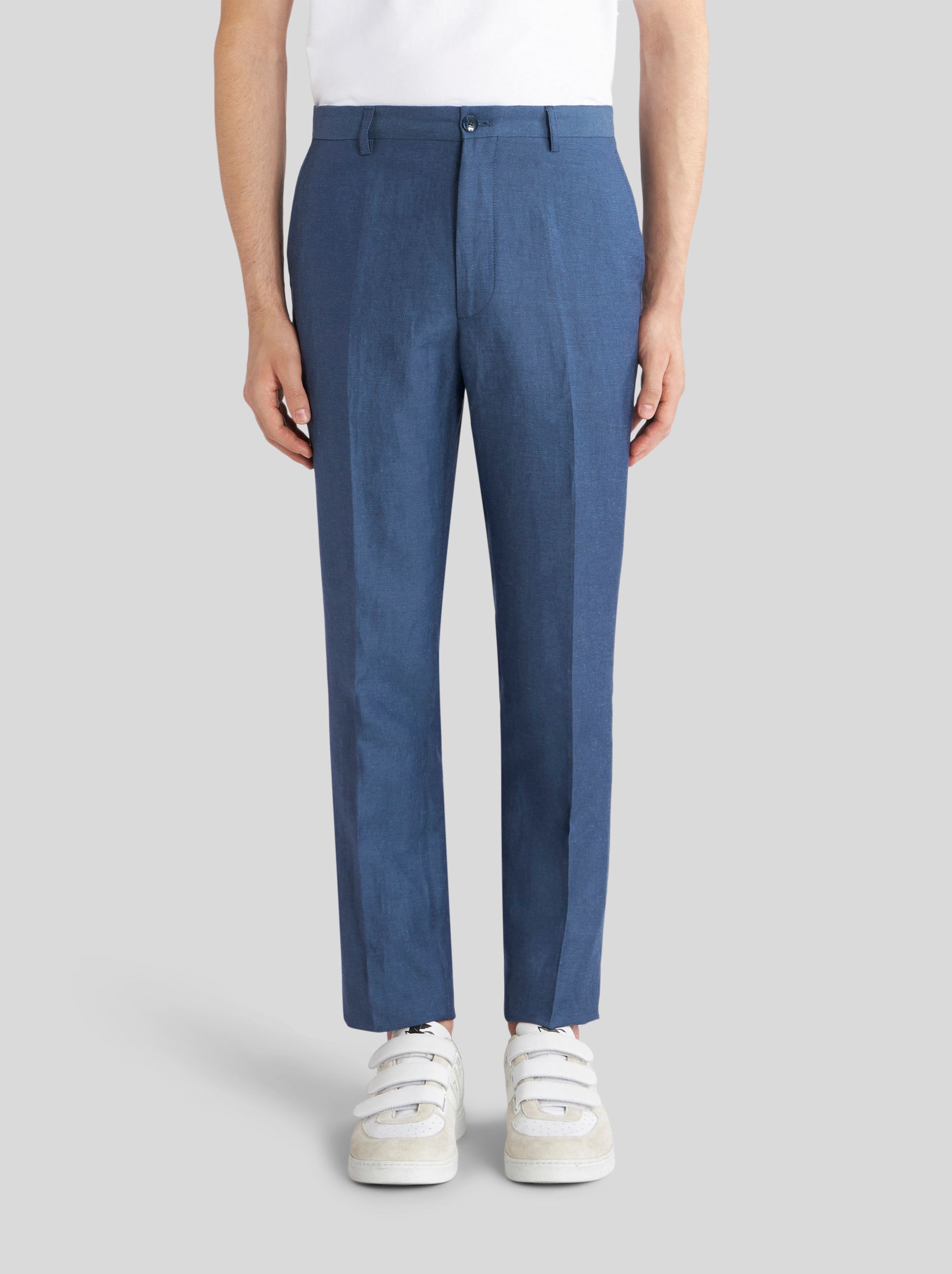 LINEN TROUSERS WITH TUCKS - 2